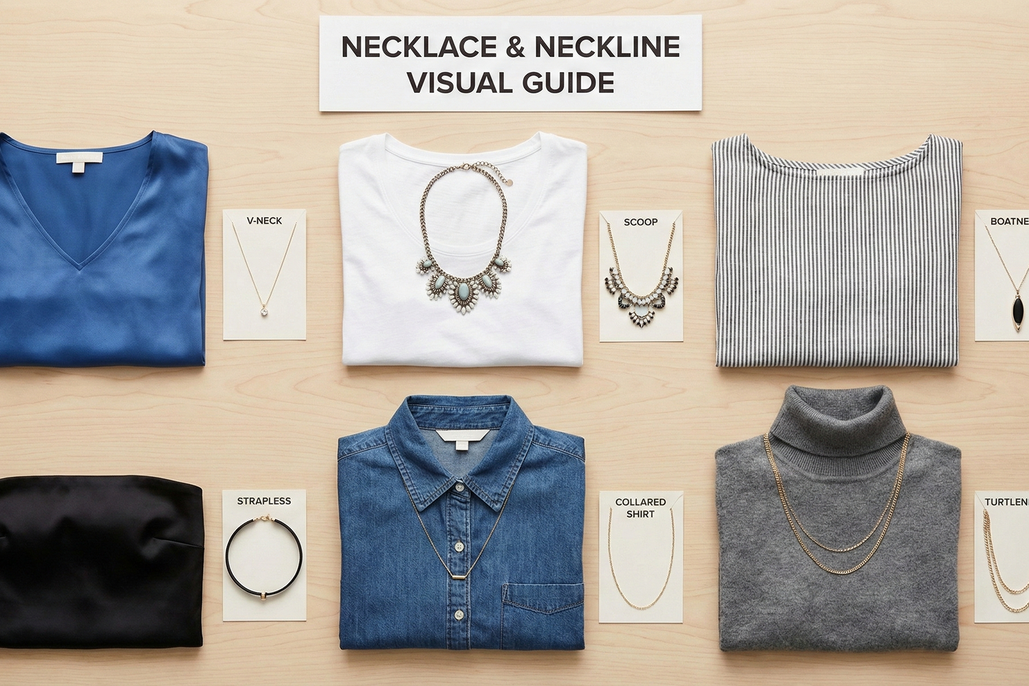what necklace to wear with neckline