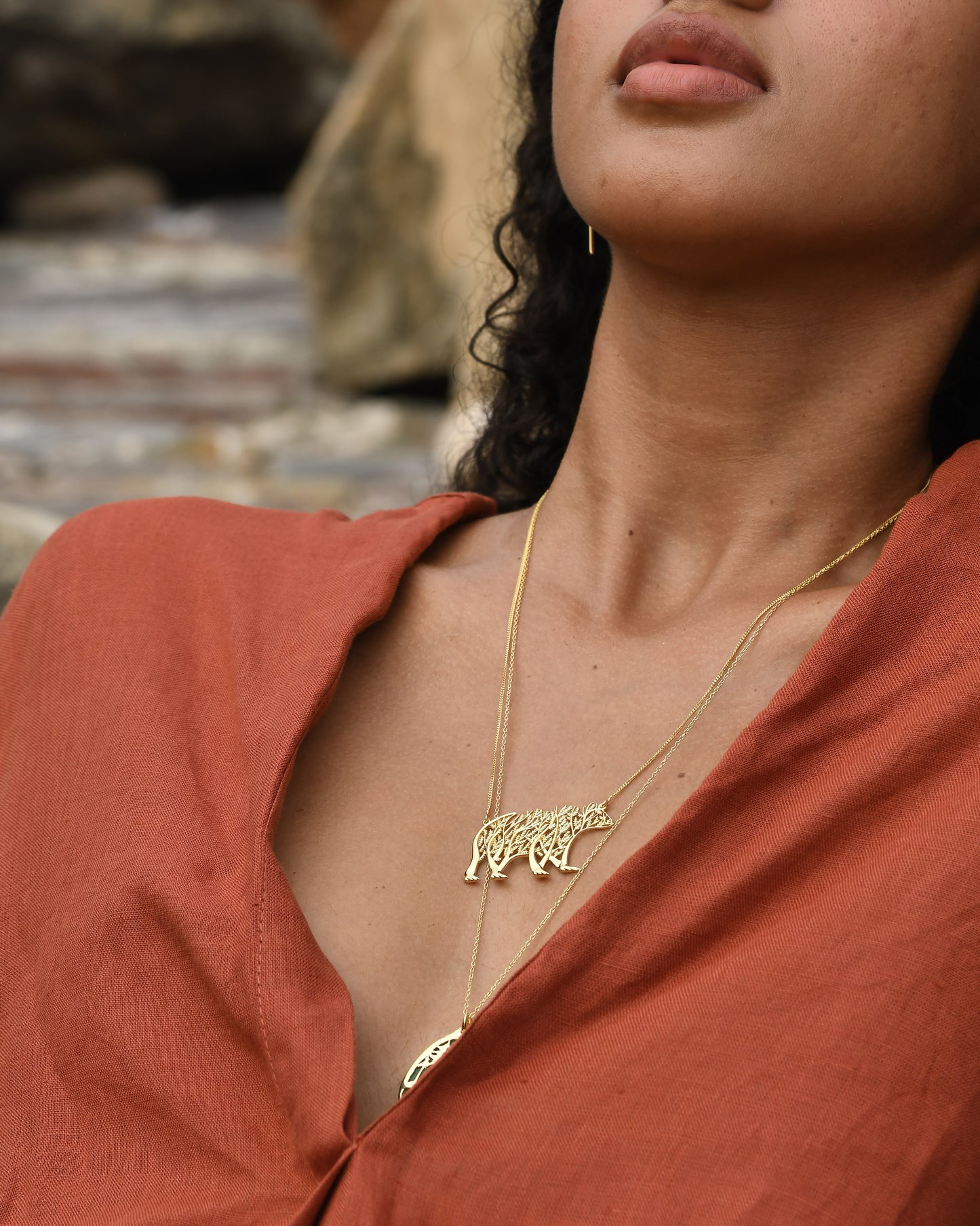 Grizzle Necklace – Gold 18"
