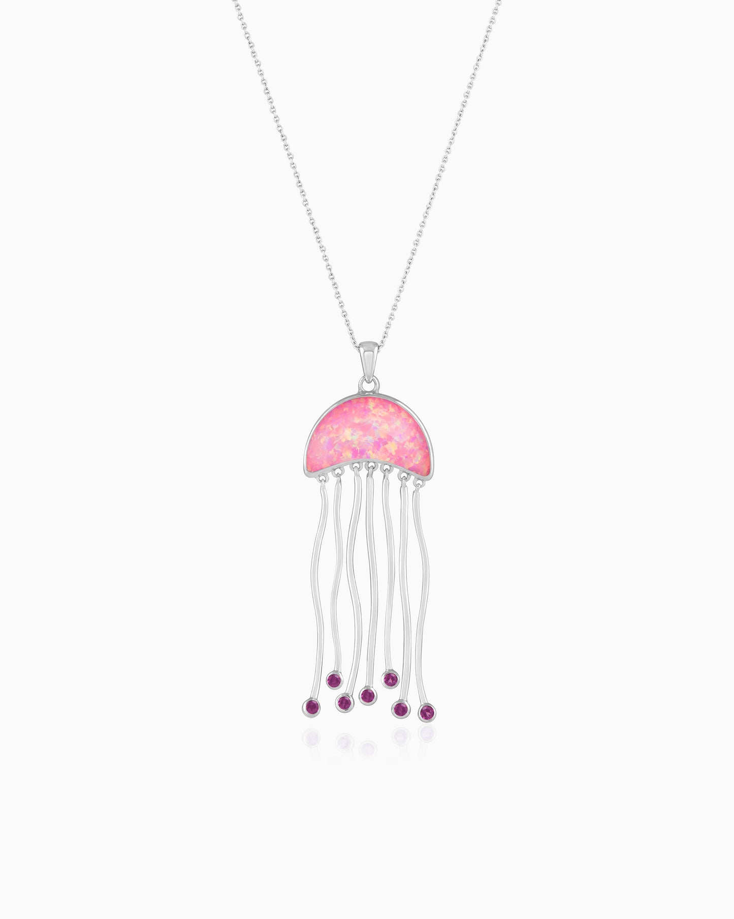 Pink Jellyfish Pendant