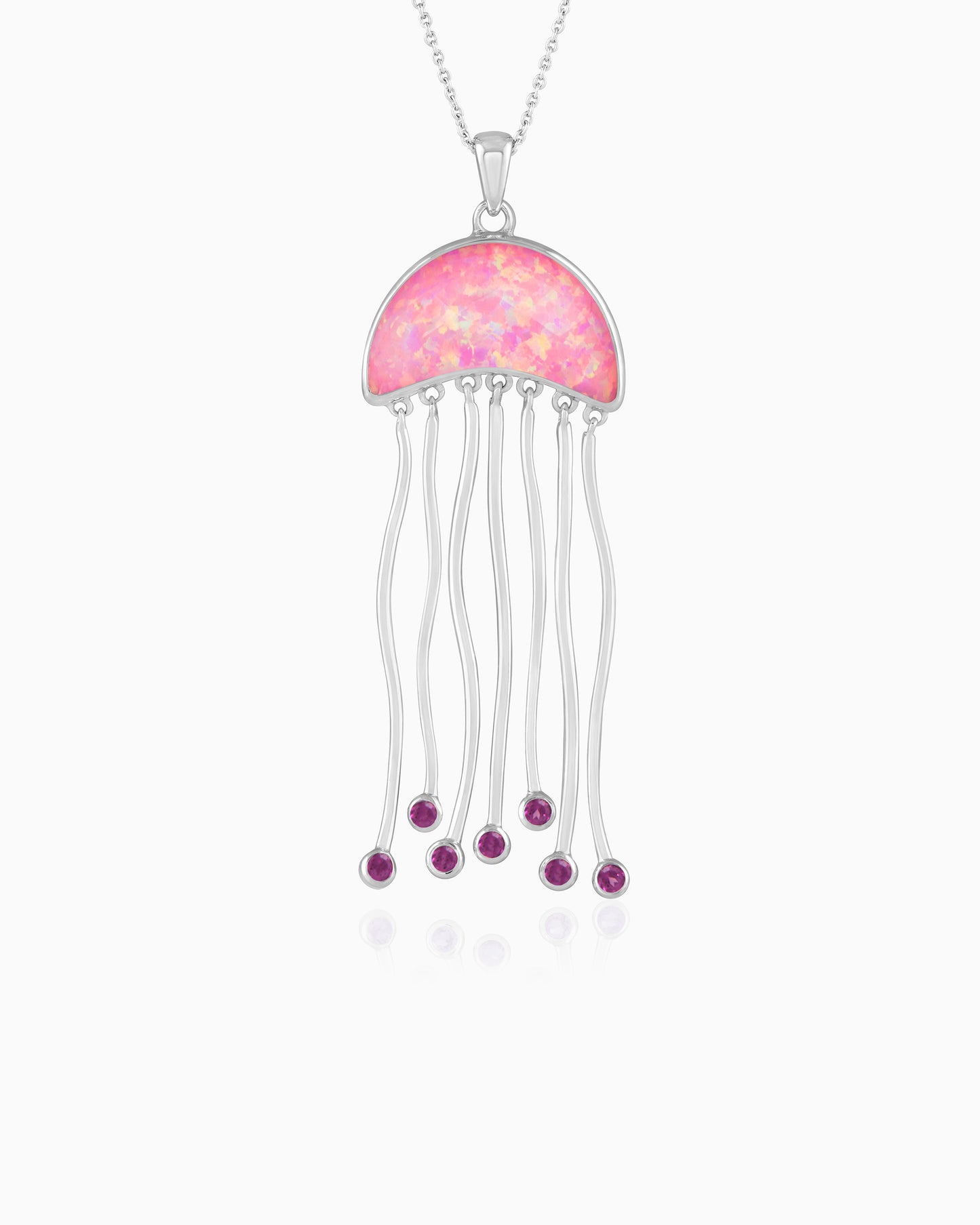 Pink Jellyfish Pendant