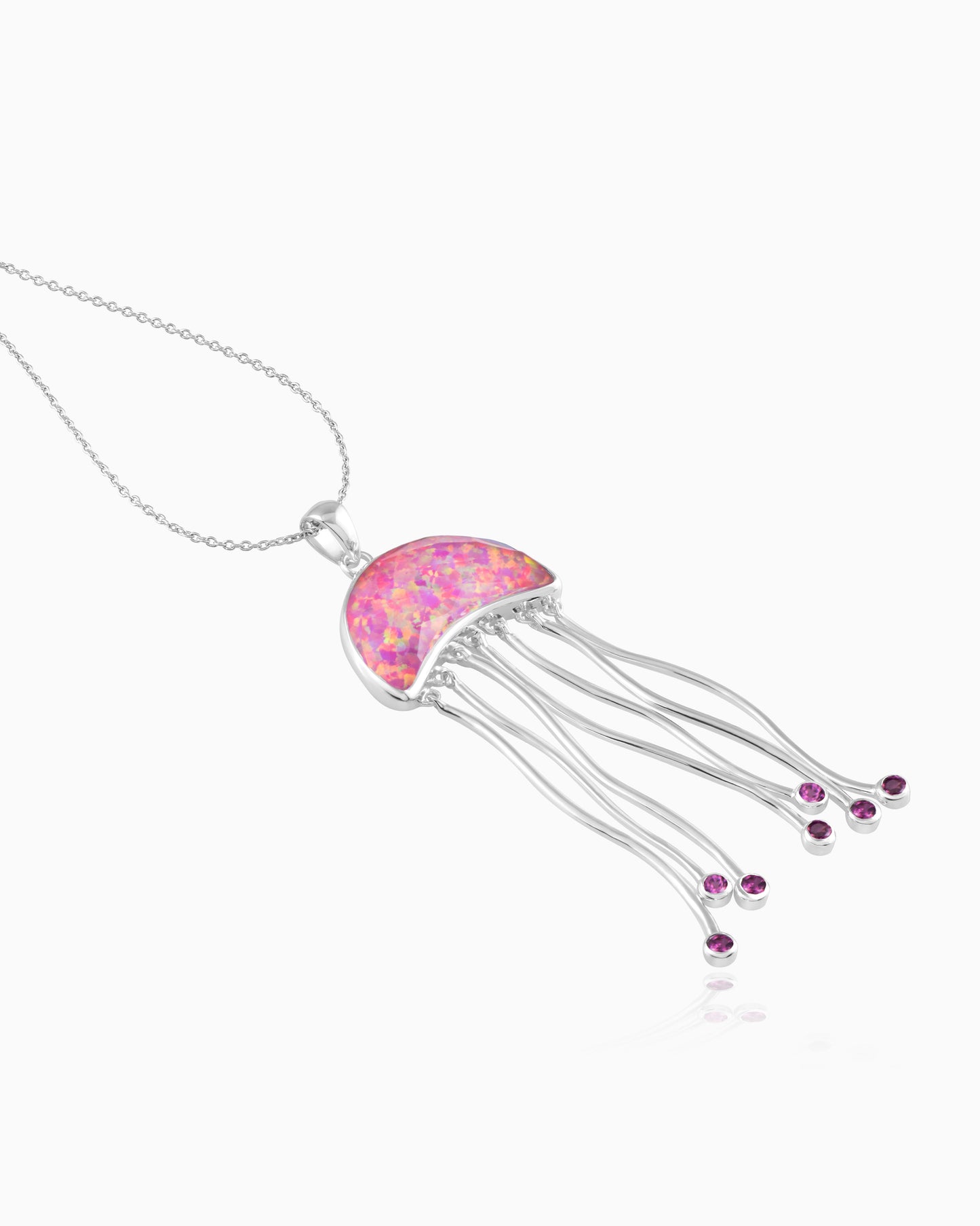 Pink Jellyfish Pendant