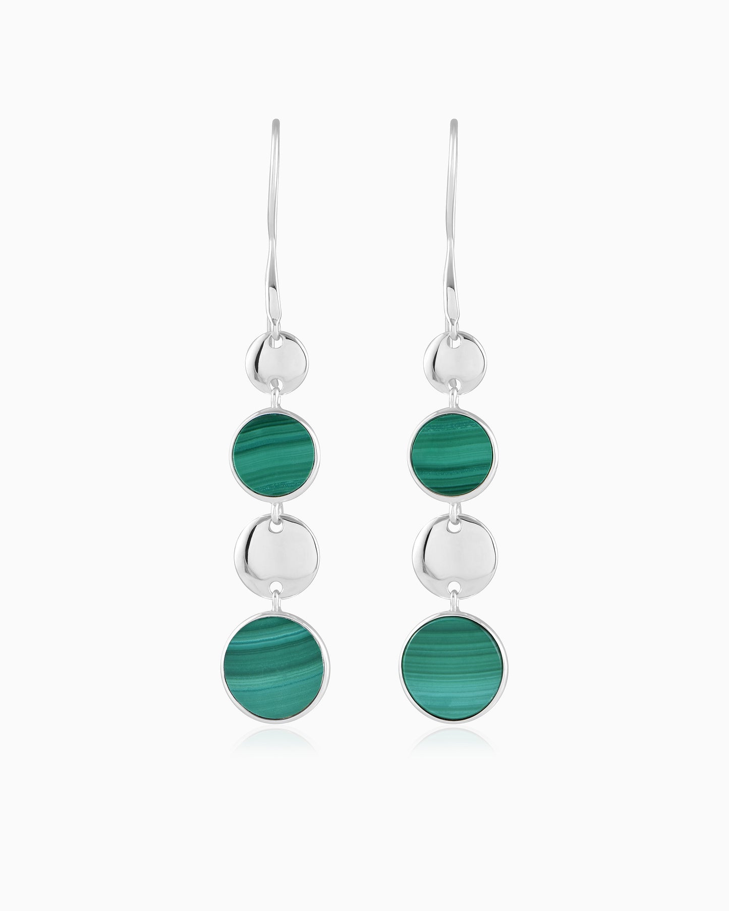 Glistening Silver Teardrop Earrings
