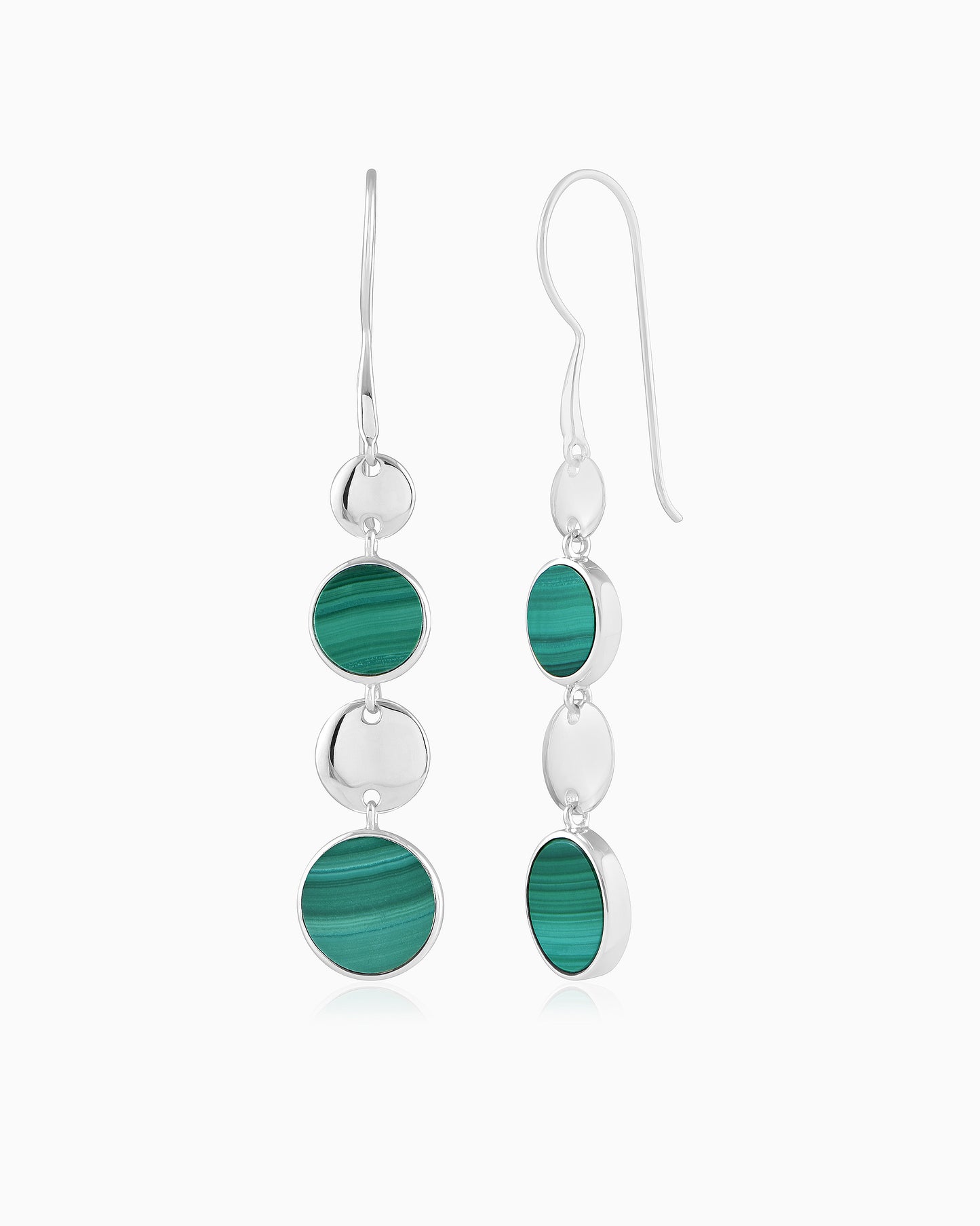 Glistening Silver Teardrop Earrings