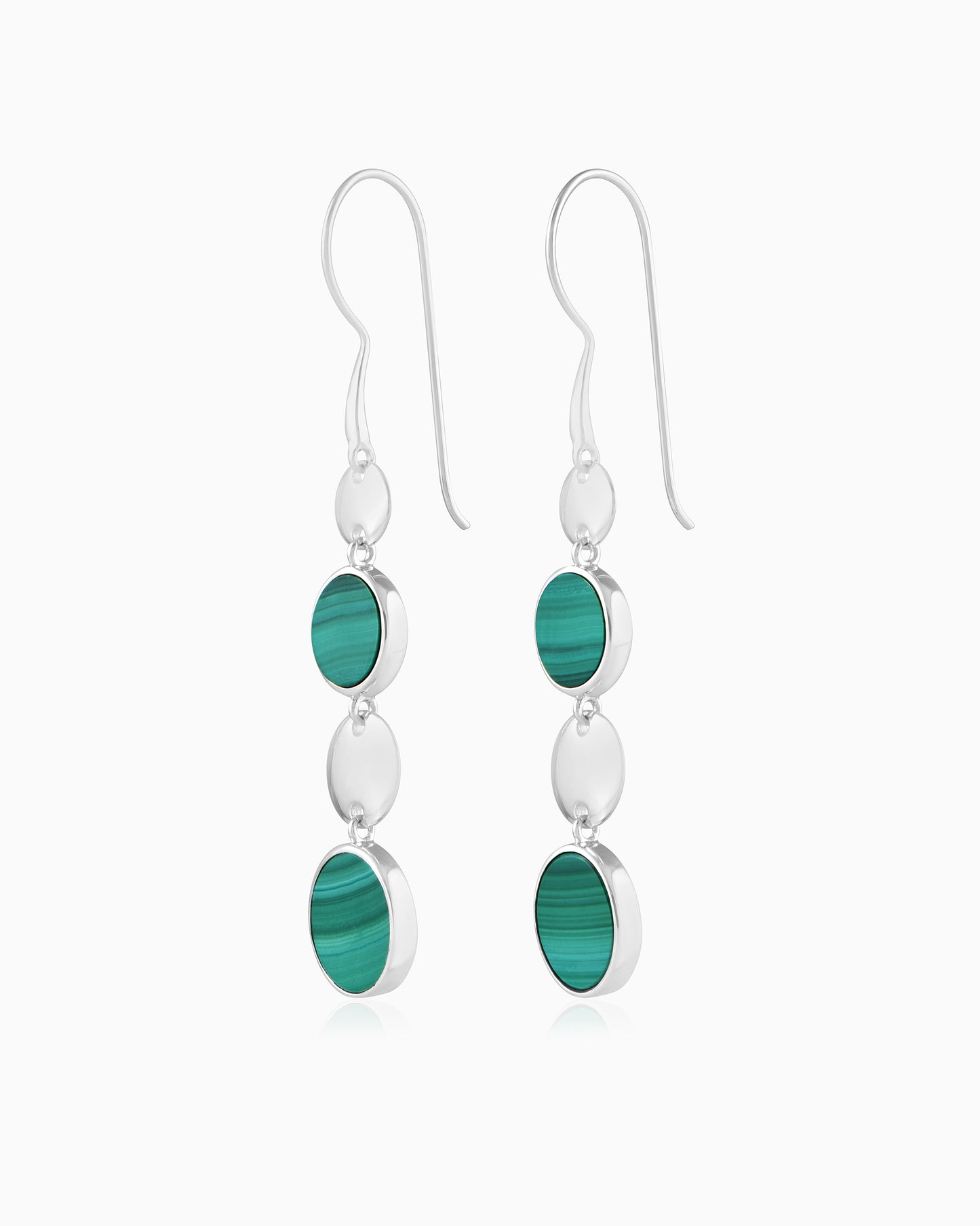 Glistening Silver Teardrop Earrings