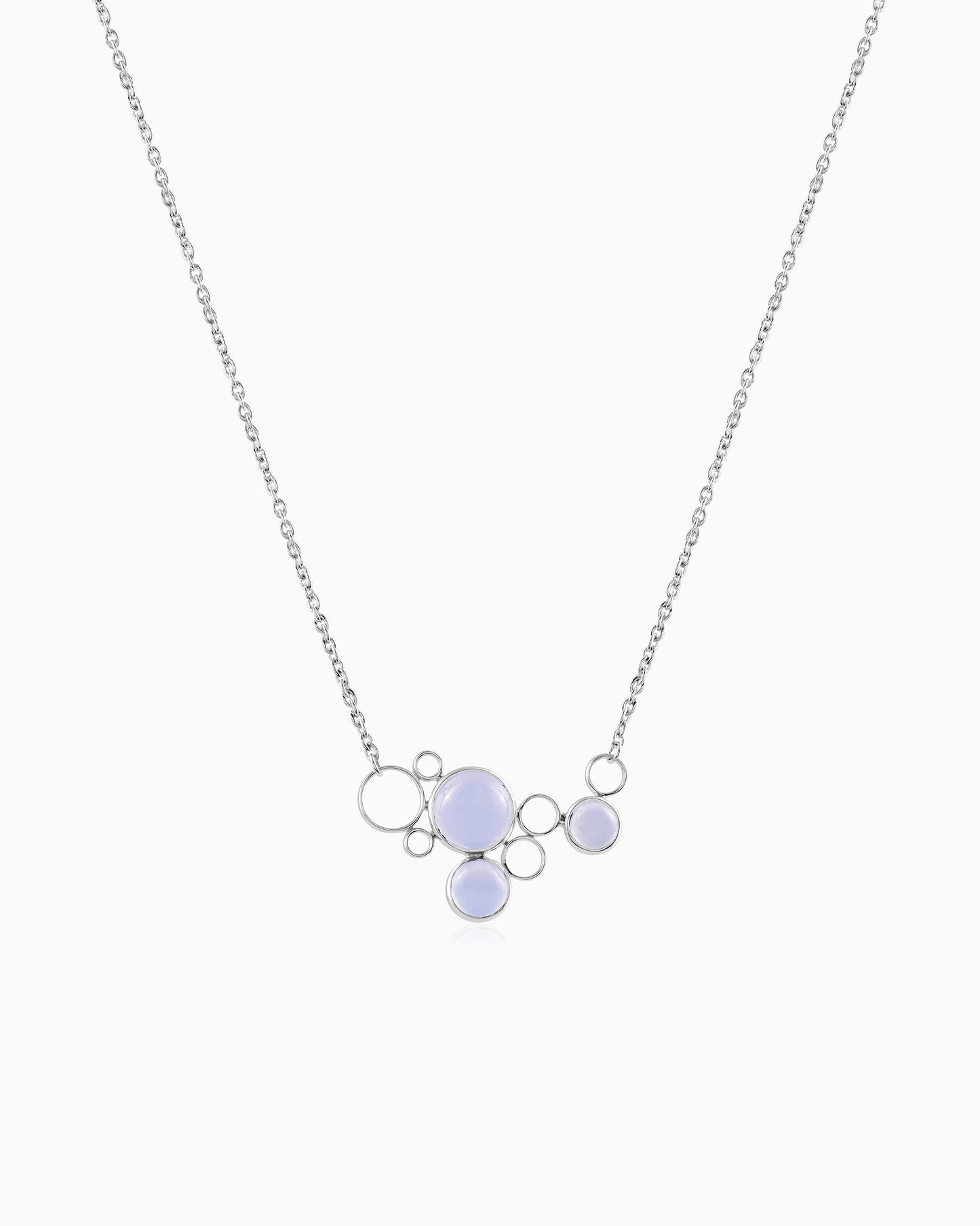 Cosmic Aura Chalcedony Necklace 18"