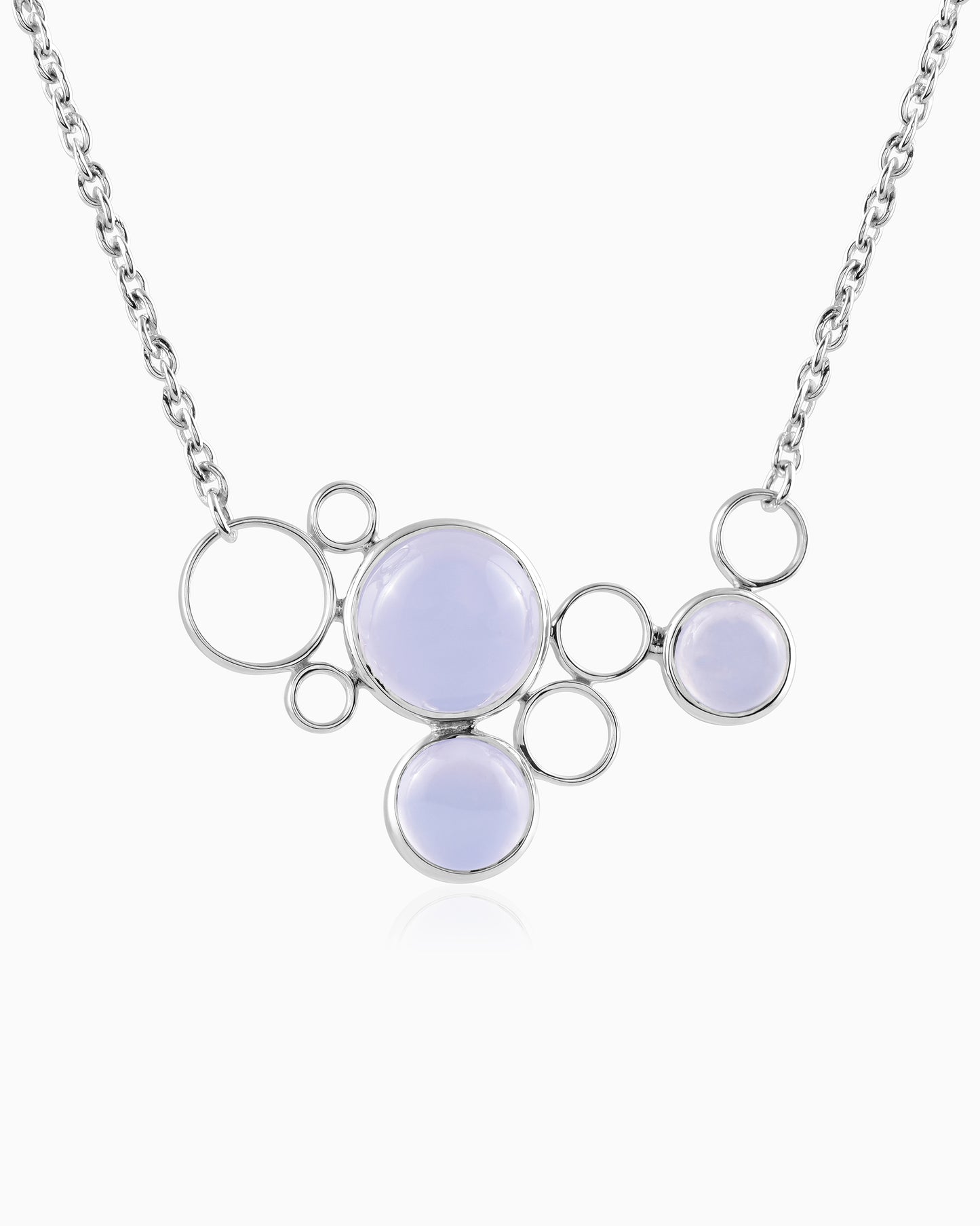 Cosmic Aura Chalcedony Necklace 18"