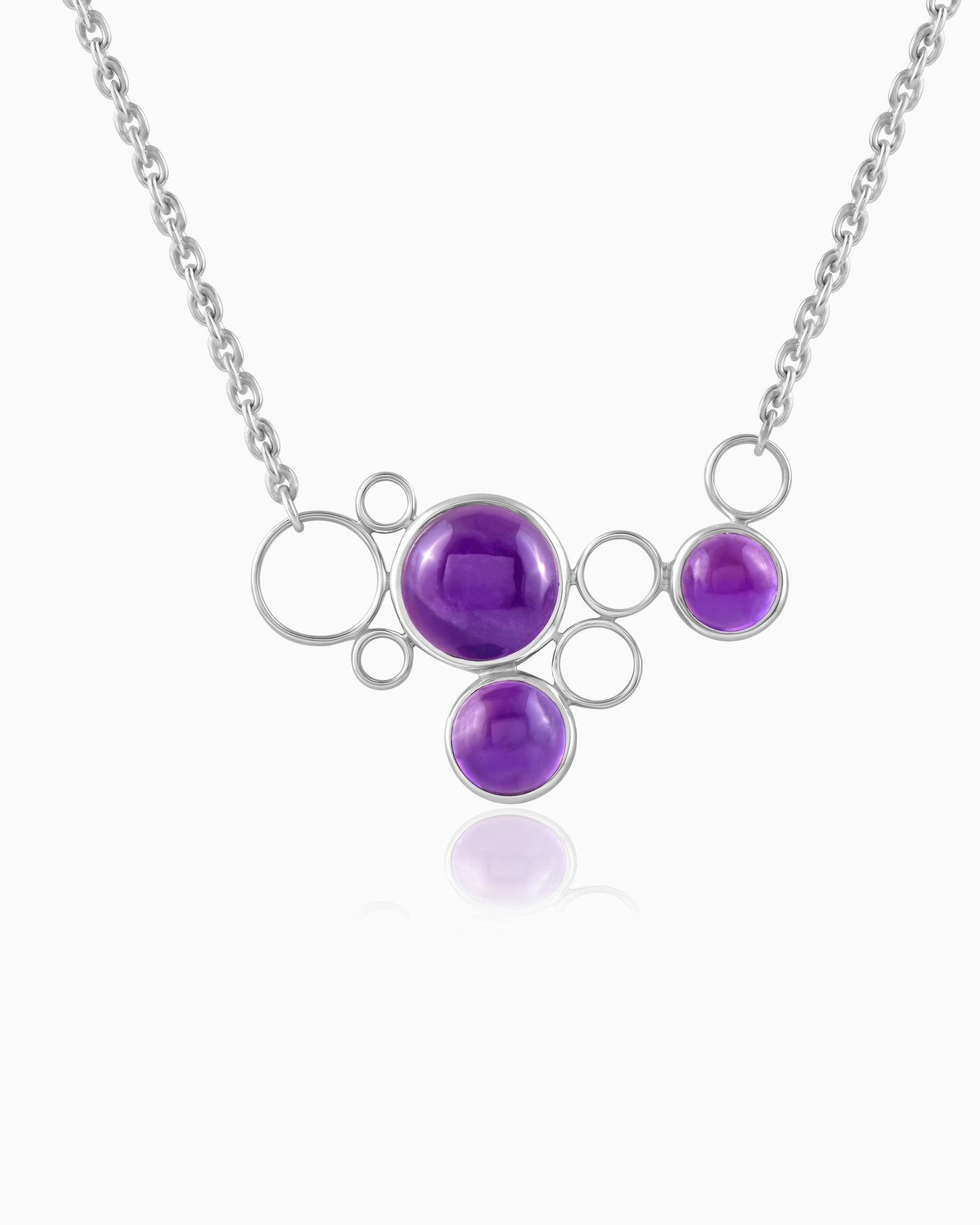 Violet Glow Ametara Necklace 18"