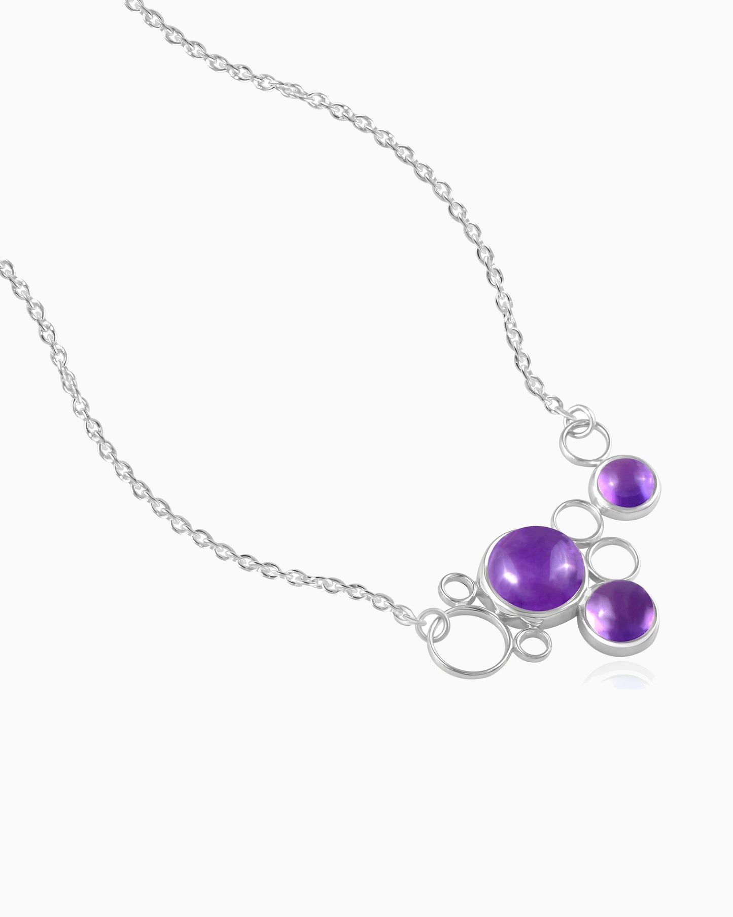 Violet Glow Ametara Necklace 18"