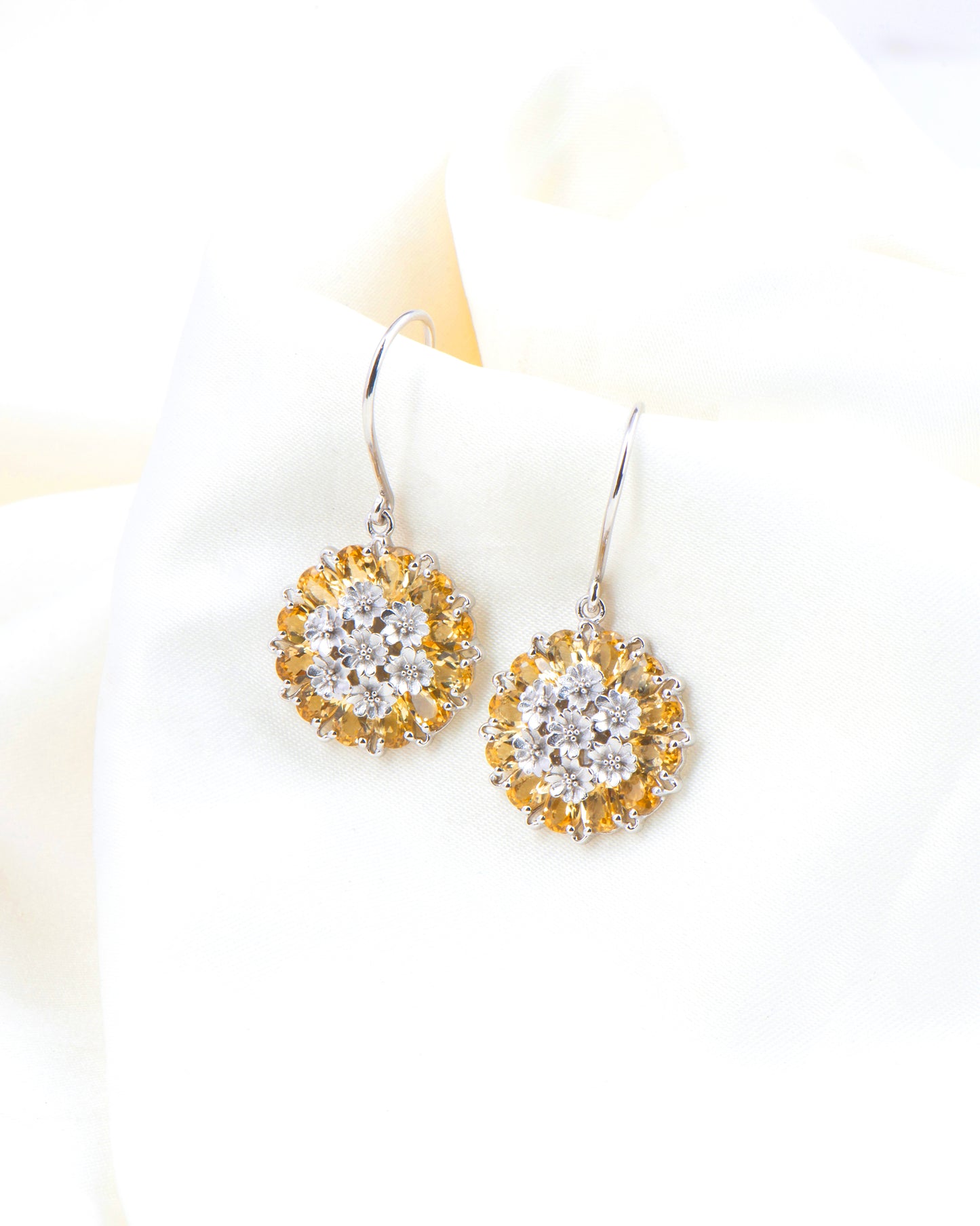 Tatiana Petal Earrings – Citrine Edition