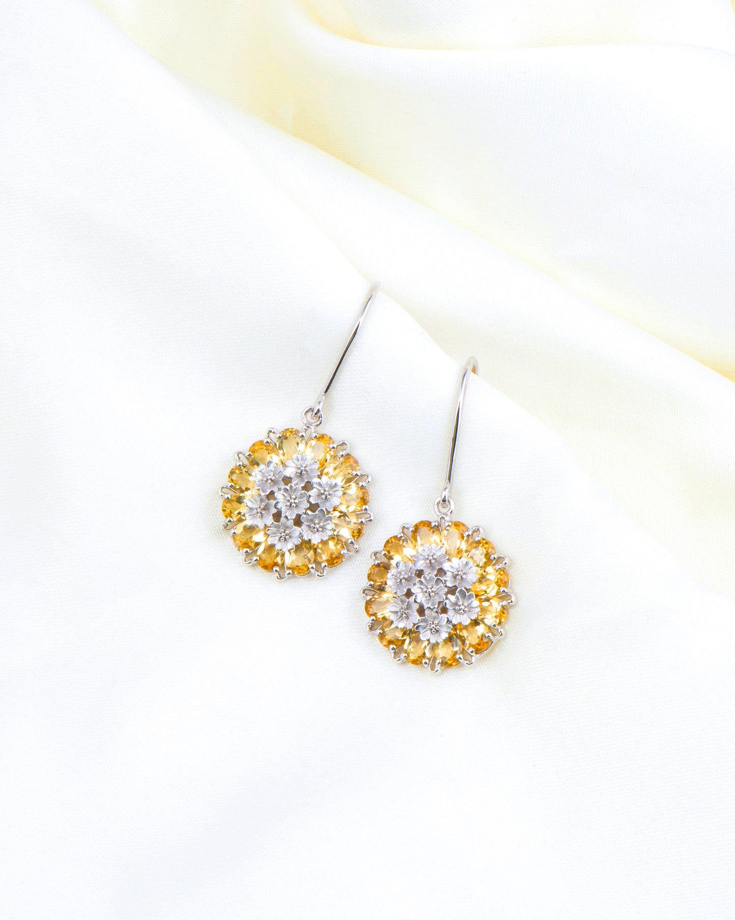 Tatiana Petal Earrings – Citrine Edition