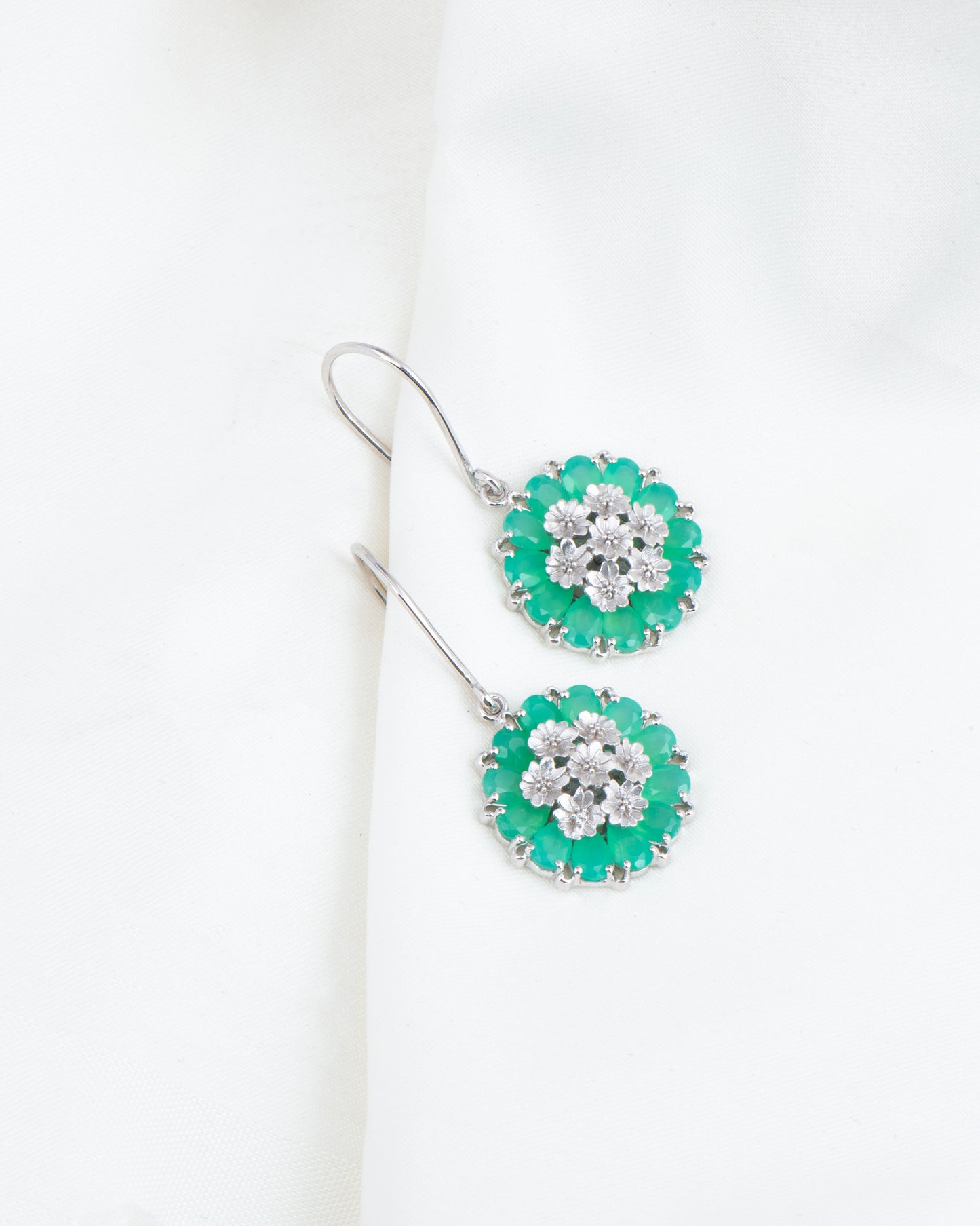 Tatiana Petal Earrings – Chrysoprase Edition