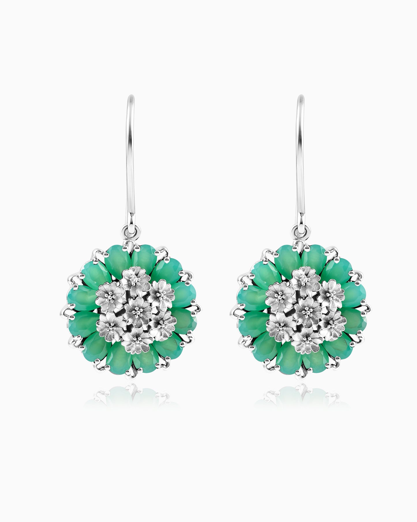 Tatiana Petal Earrings – Chrysoprase Edition