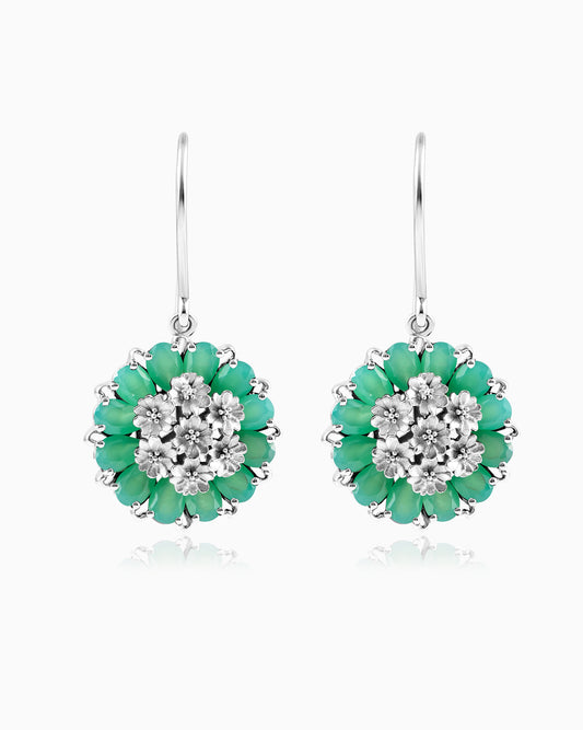 Tatiana Petal Earrings – Chrysoprase Edition