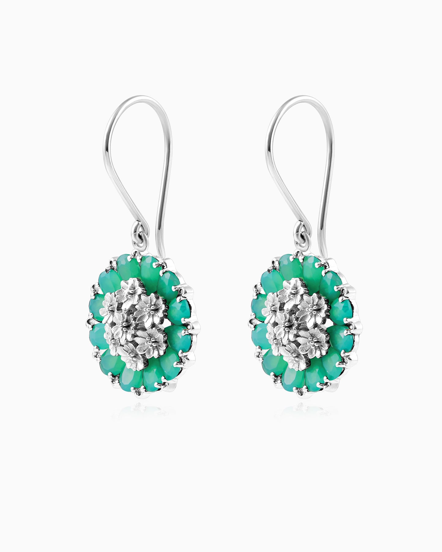 Tatiana Petal Earrings – Chrysoprase Edition