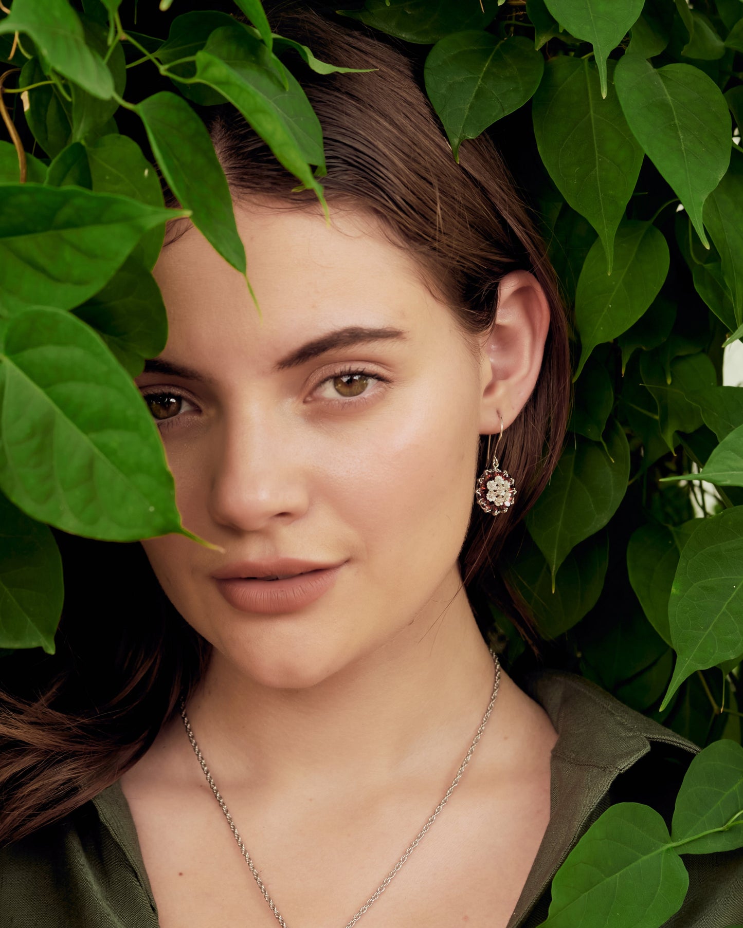 Tatiana Petal Earrings – Garnet Edition