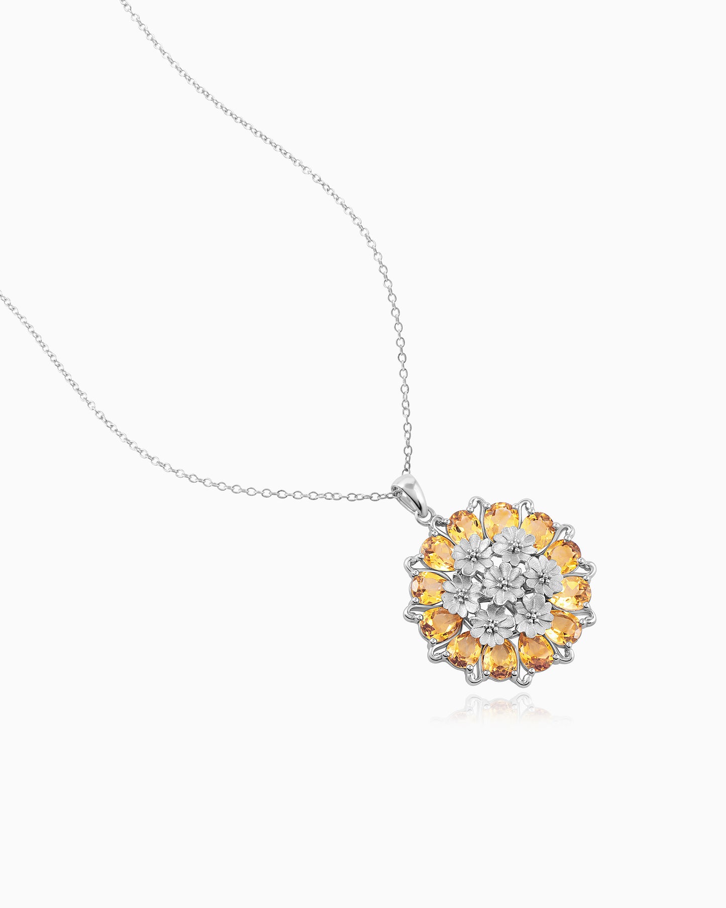 Tatiana Petal Pendant - Citrine Edition