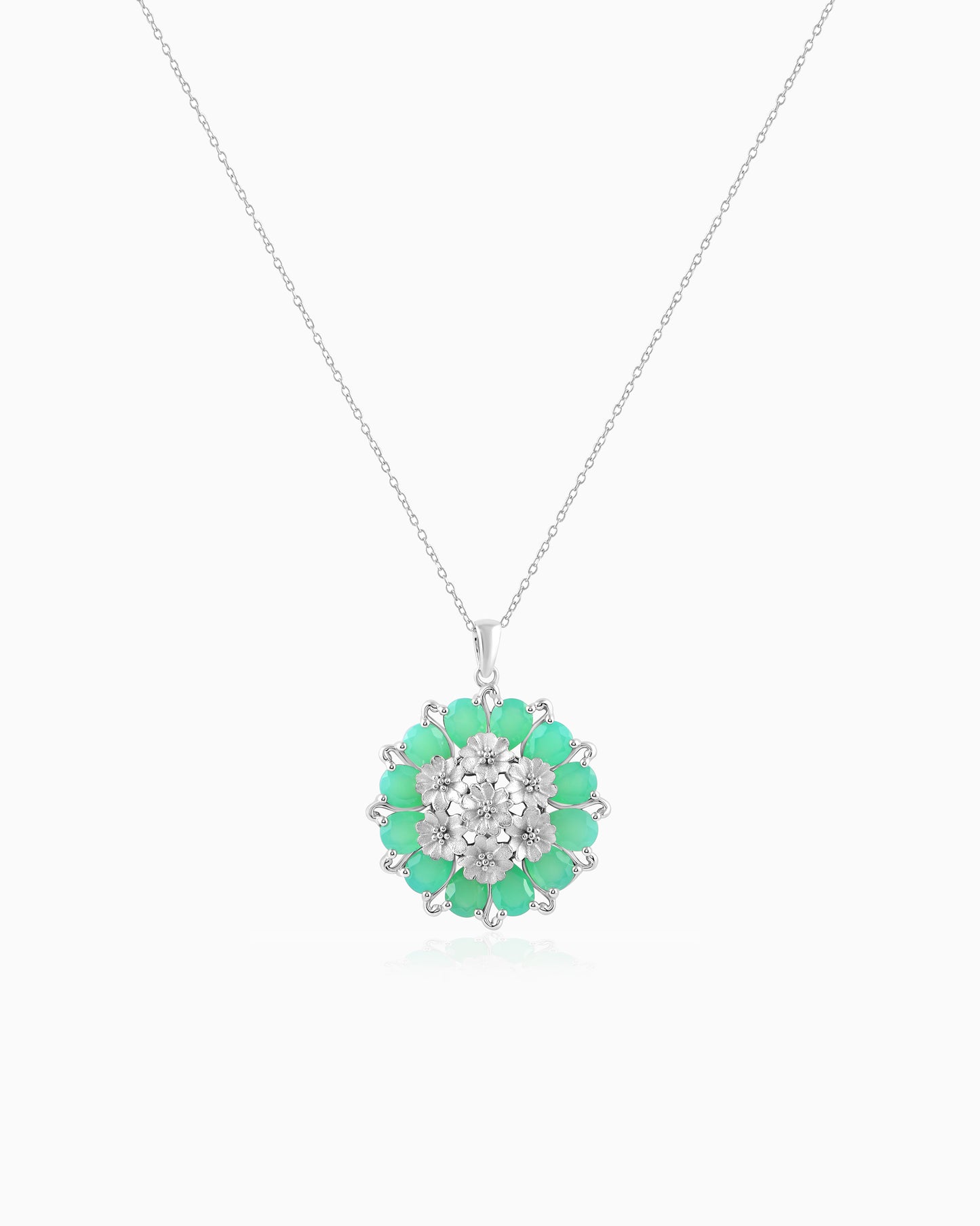 Tatiana Petal Pendant - Chrysoprase Edition