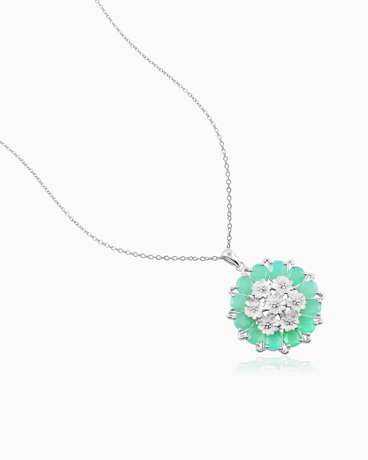 Tatiana Petal Pendant - Chrysoprase Edition