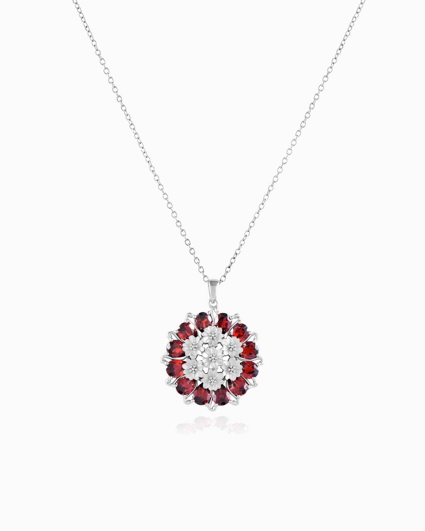 Tatiana Petal Pendant - Garnet Edition