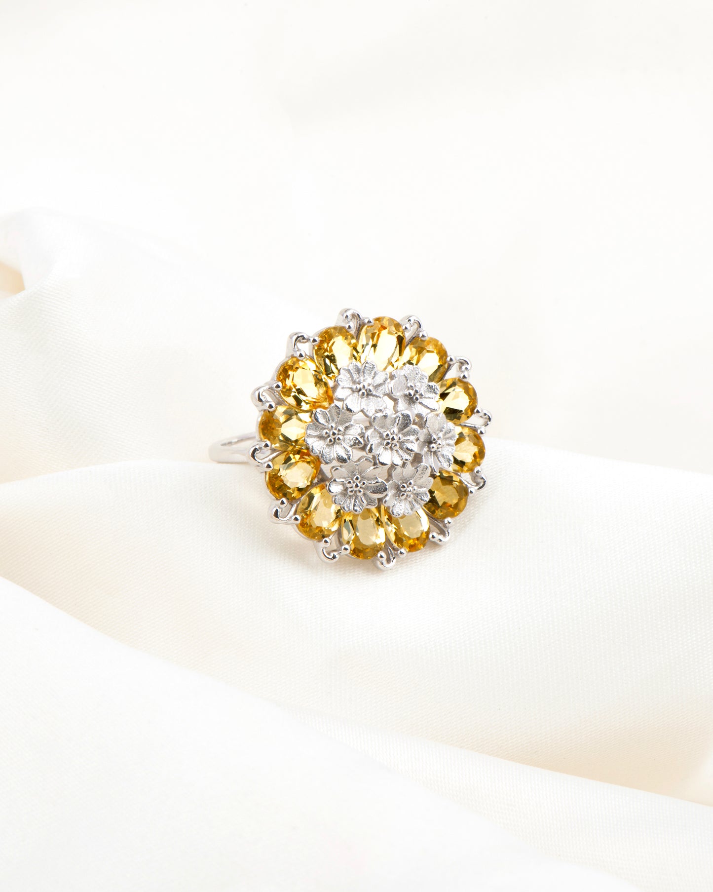 Tatiana Petal Ring- Citrine Edition