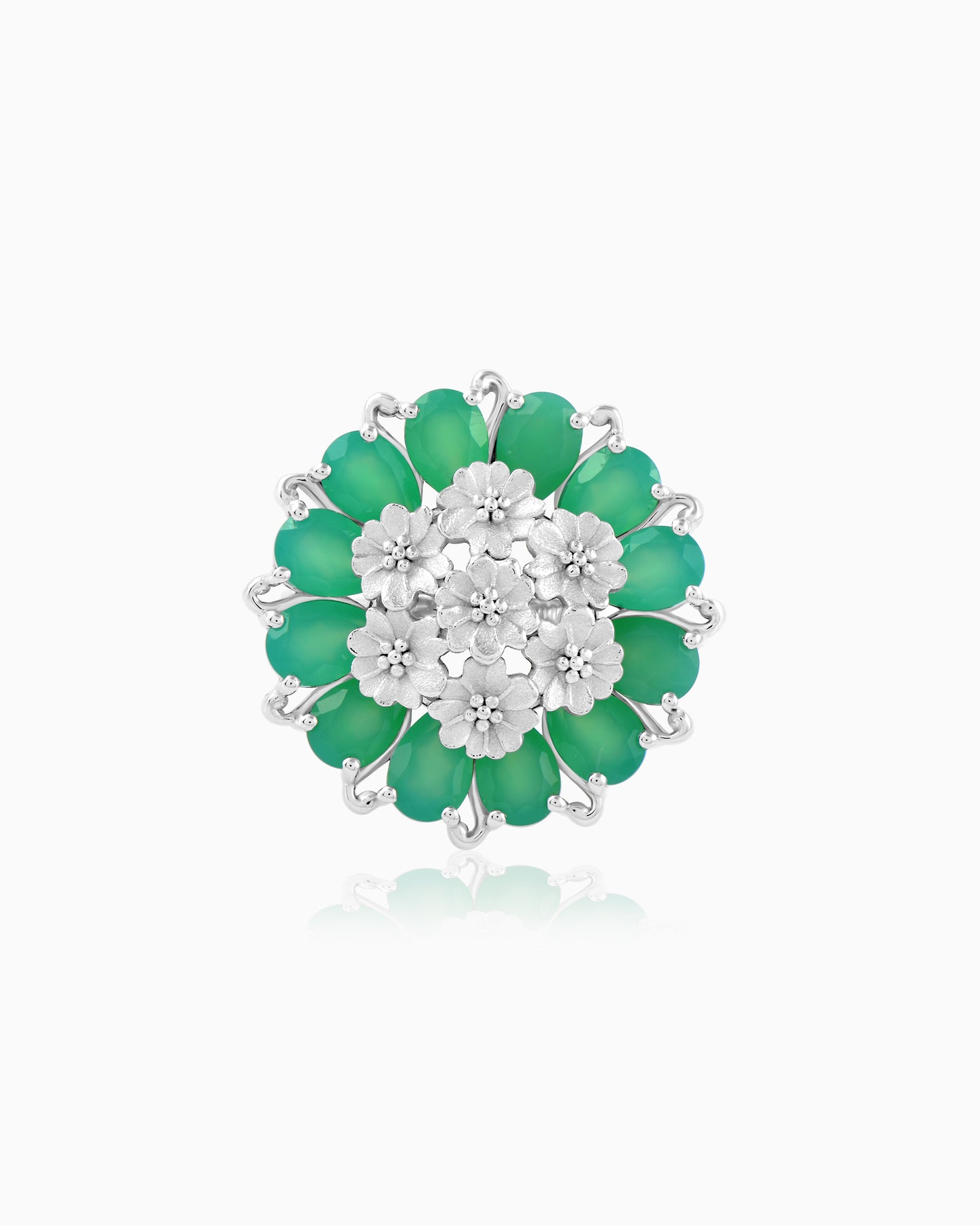 Tatiana Petal Ring- Chrysoprase Edition