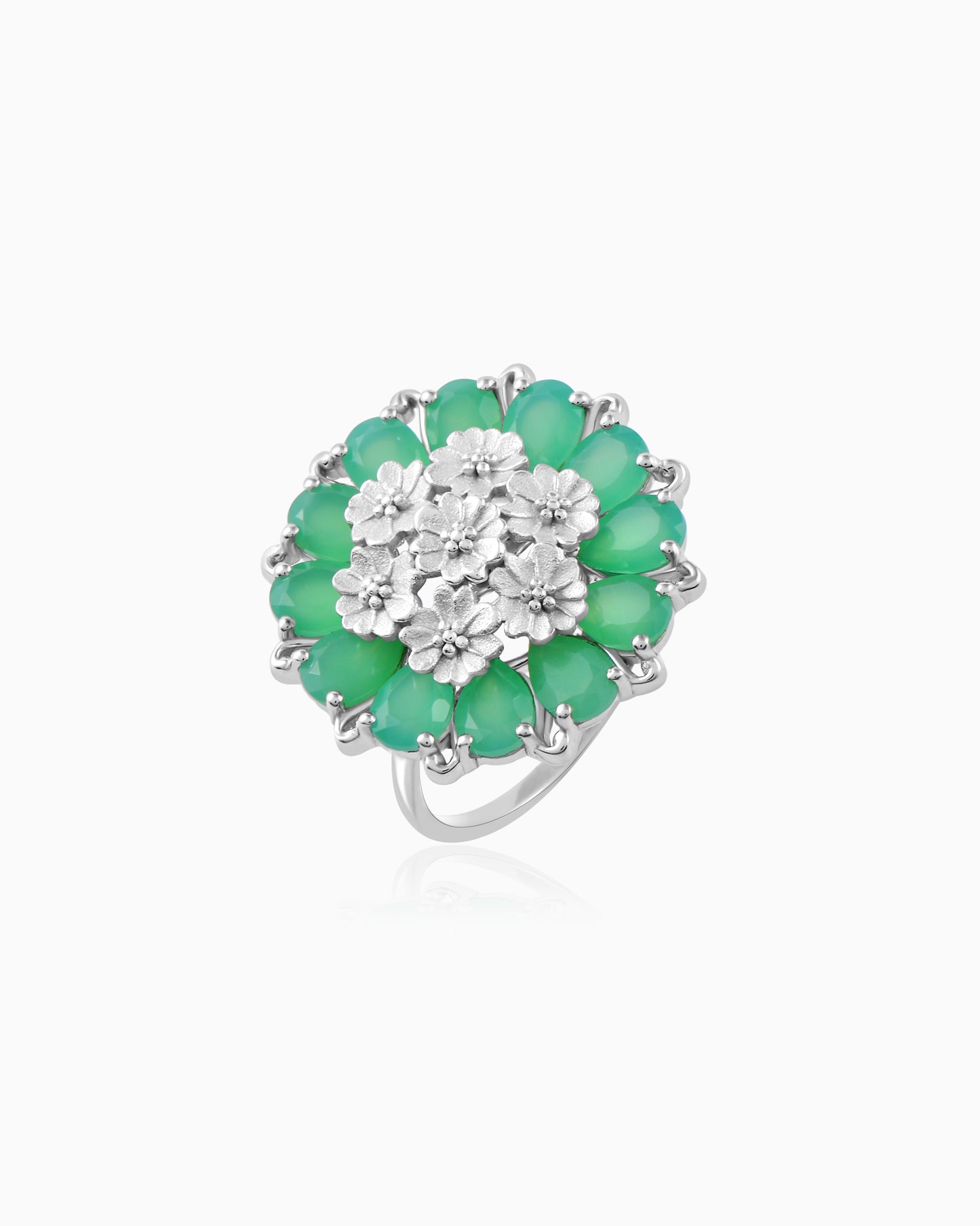 Tatiana Petal Ring- Chrysoprase Edition