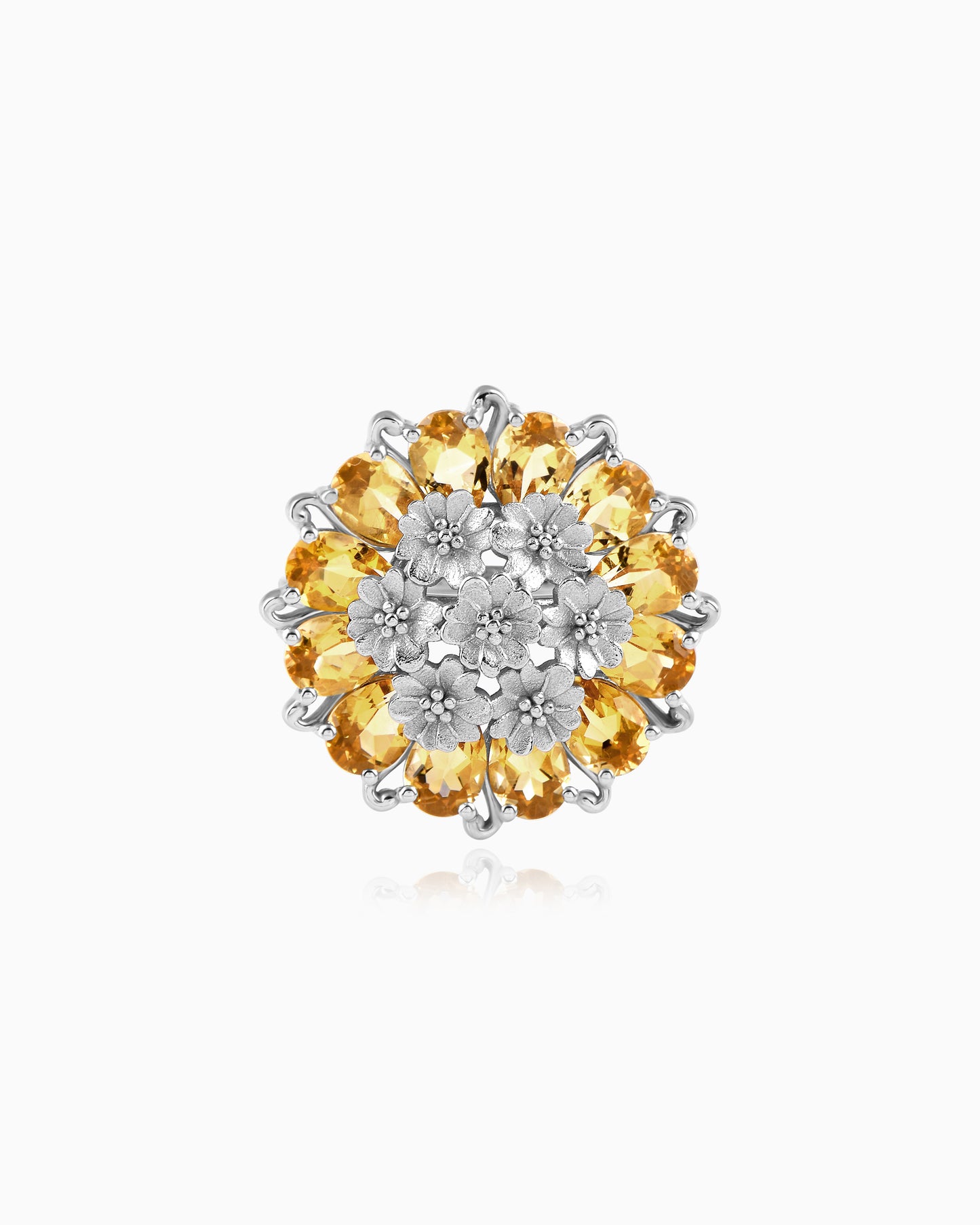 Tatiana Petal Ring- Citrine Edition