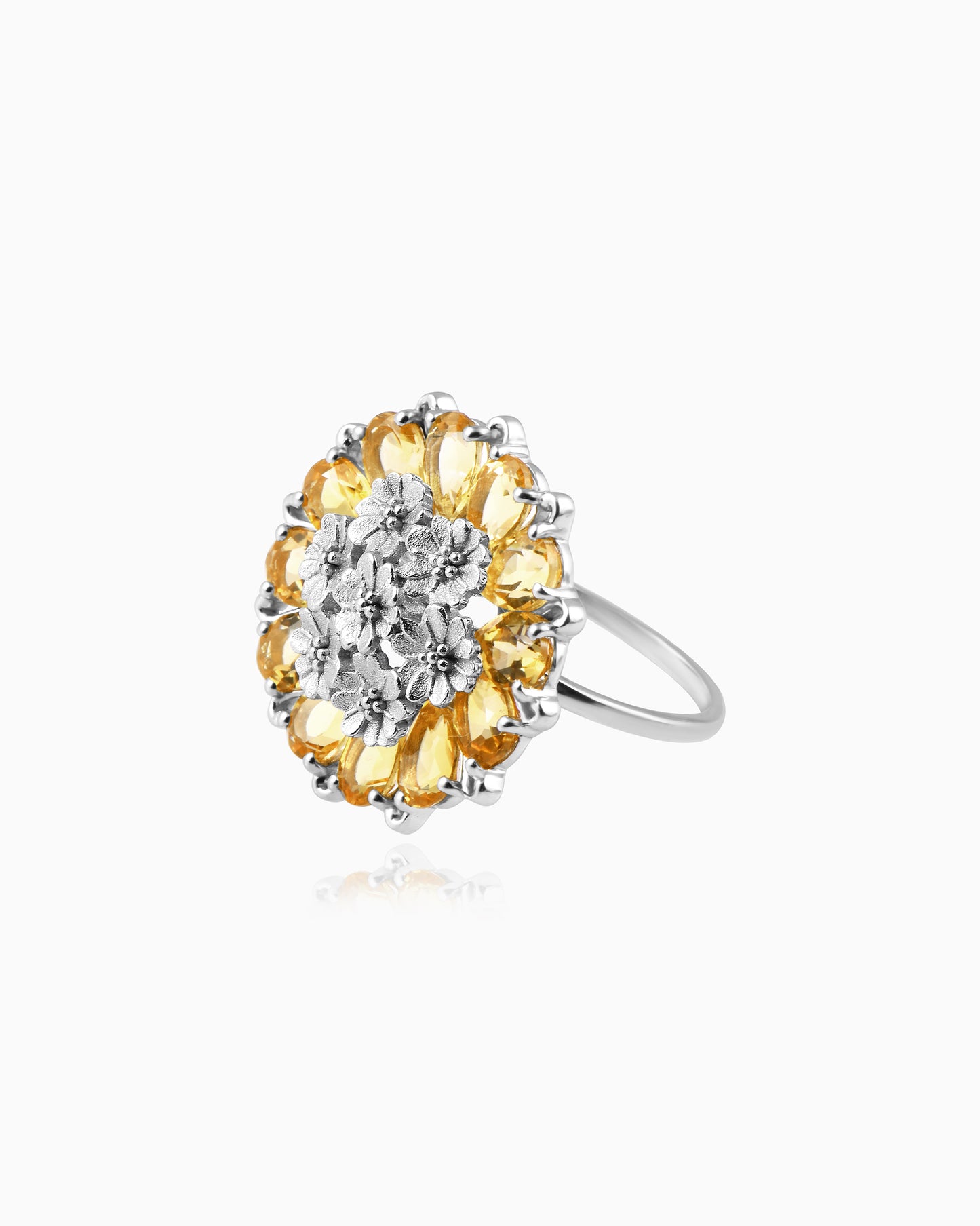 Tatiana Petal Ring- Citrine Edition