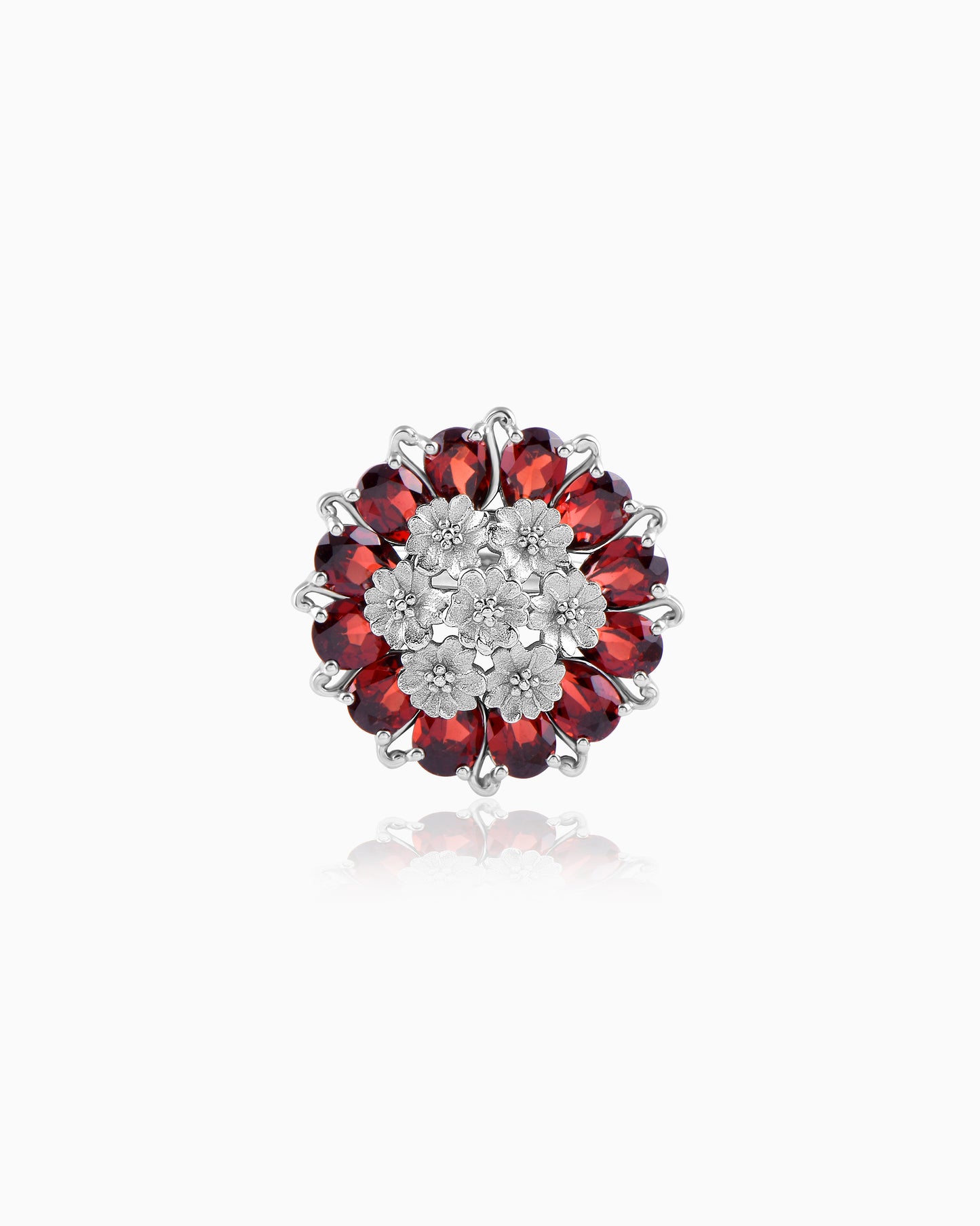 Tatiana Petal Ring- Garnet Edition