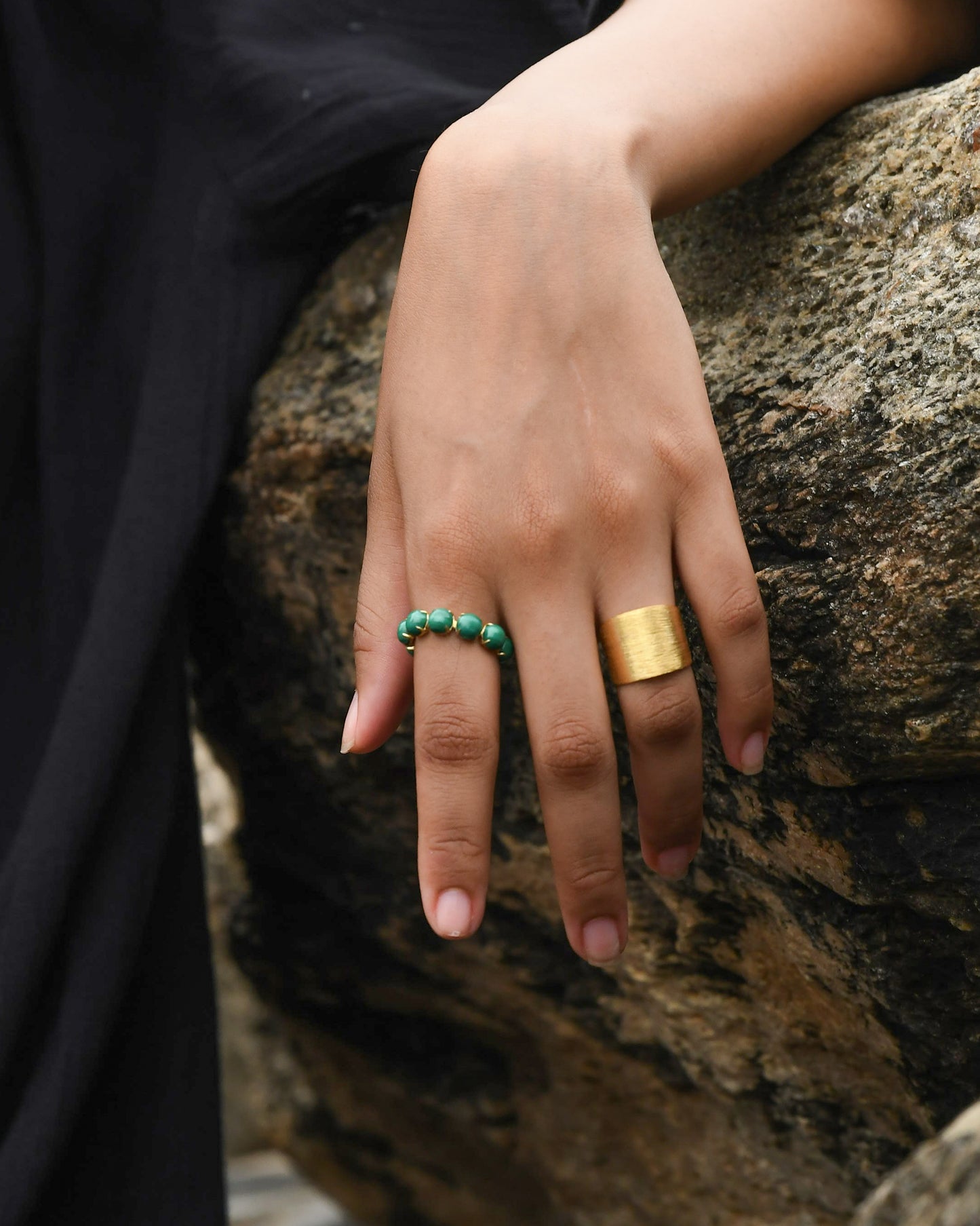 Exquisite Vibrant Natural Malachite Ring