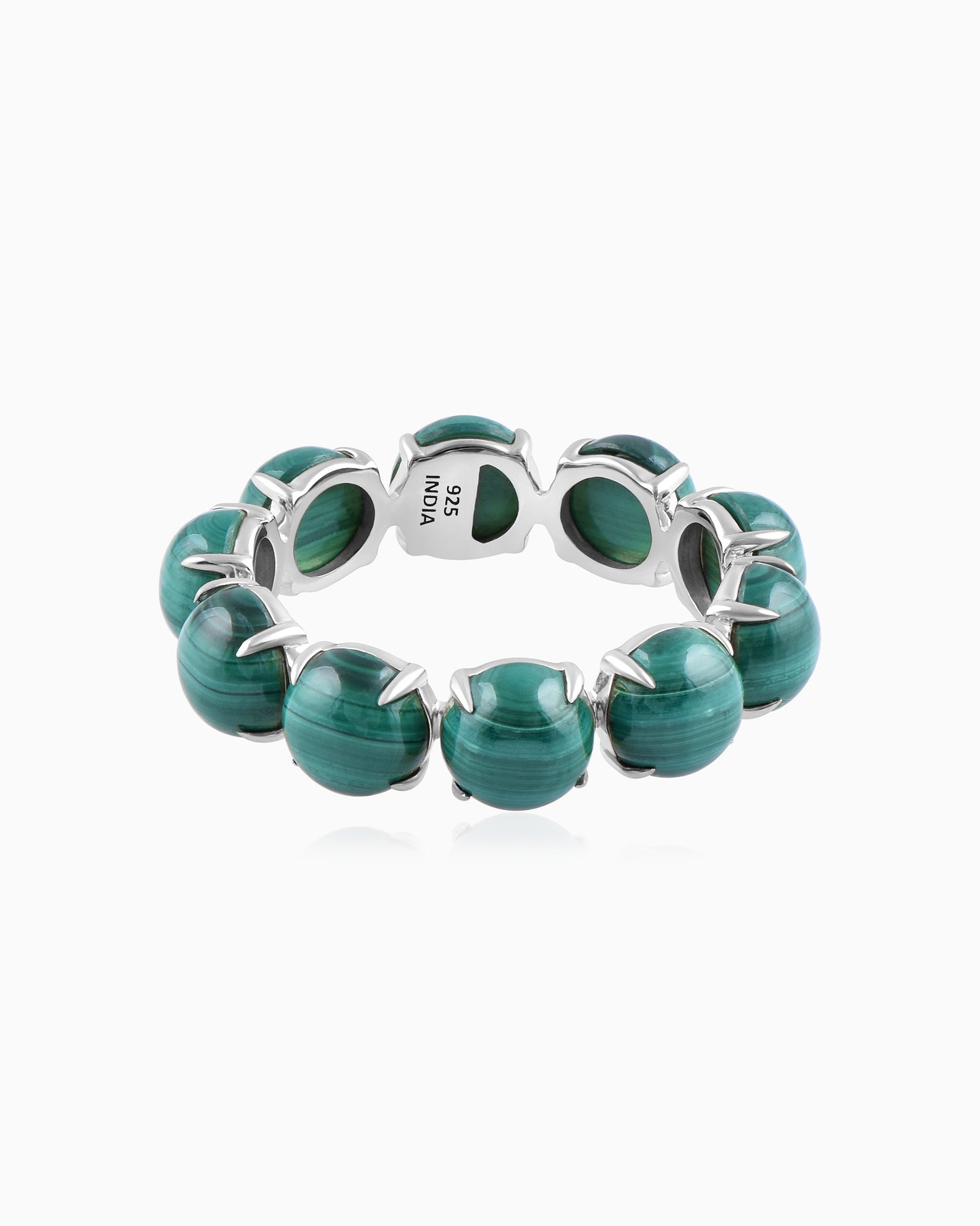 Exquisite Vibrant Natural Malachite Ring