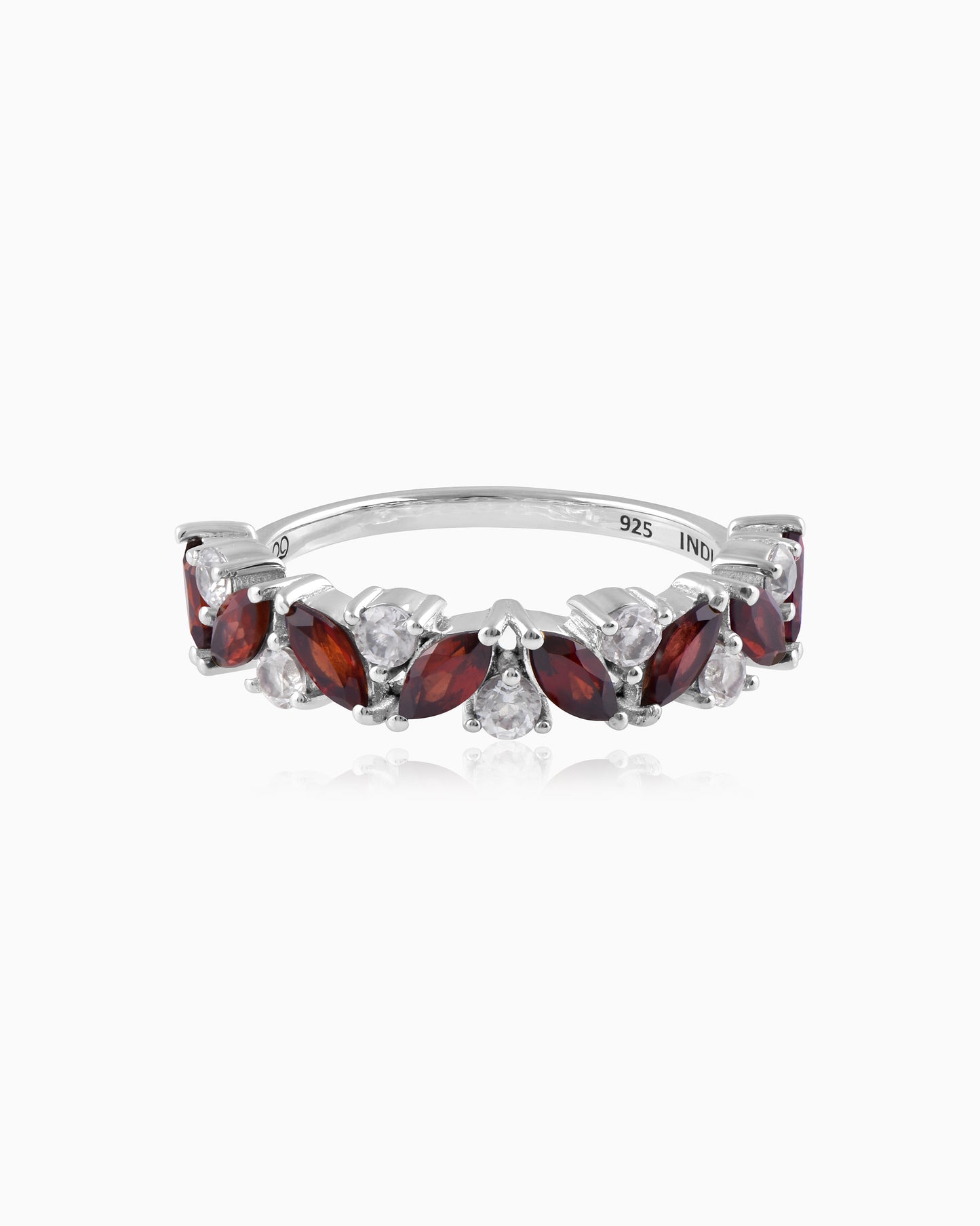 Scarlet Harmony Garnet Ring