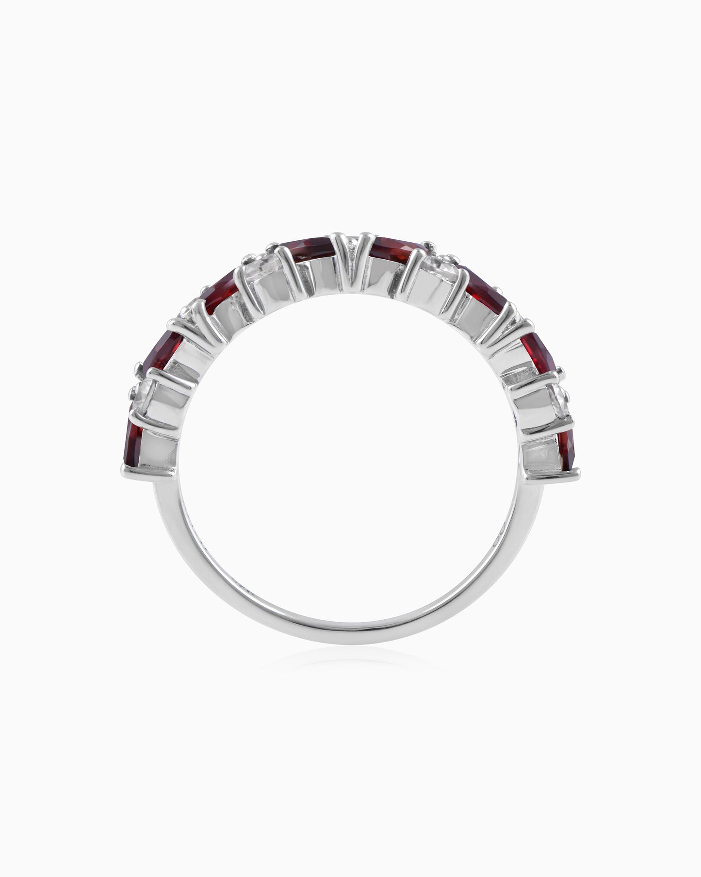 Scarlet Harmony Garnet Ring