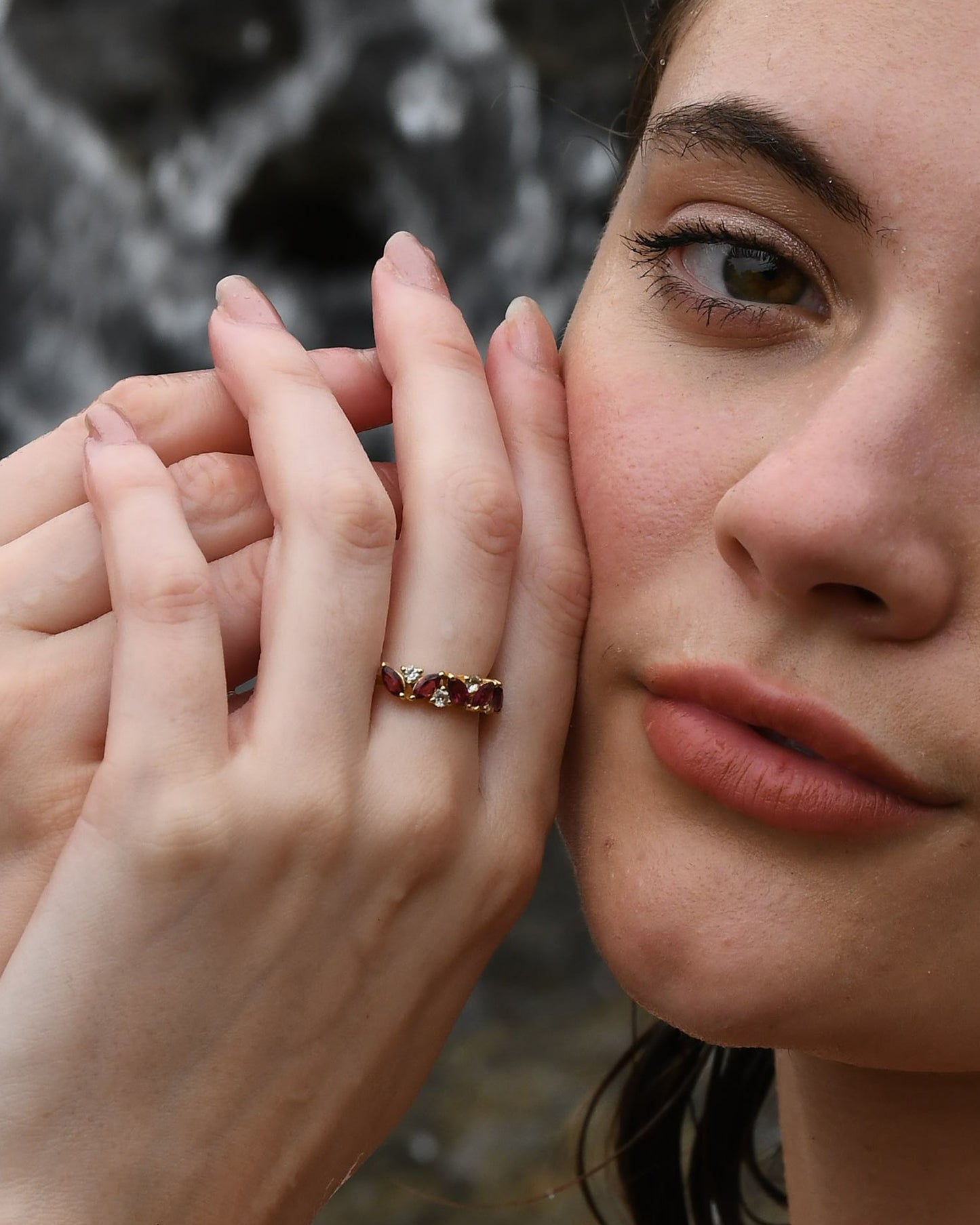 Raspberry Glimmer Ring