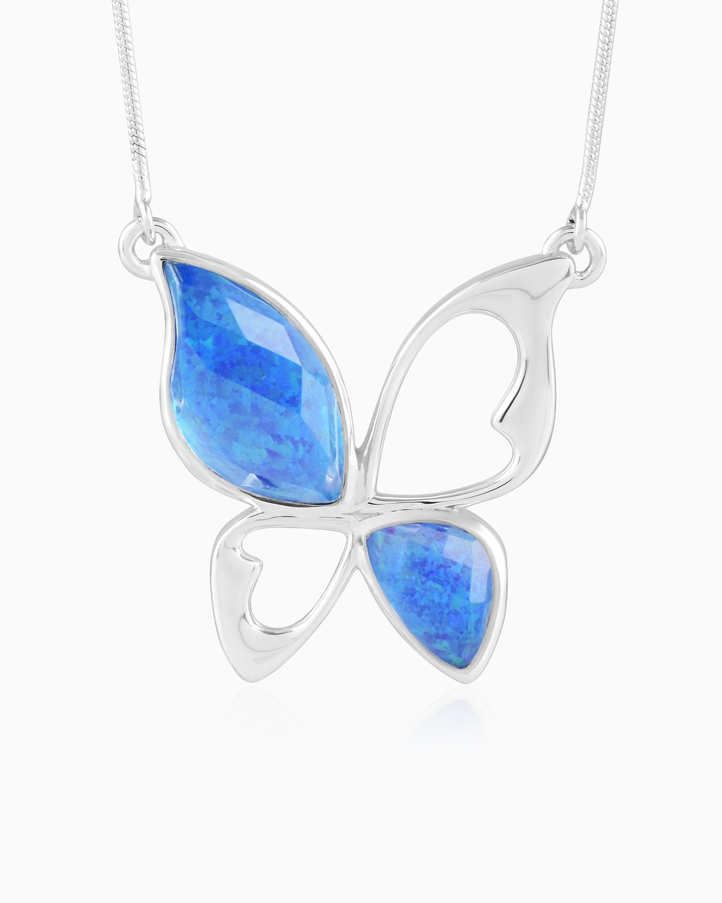 Winged Grace Necklace – Azure Sky 18"