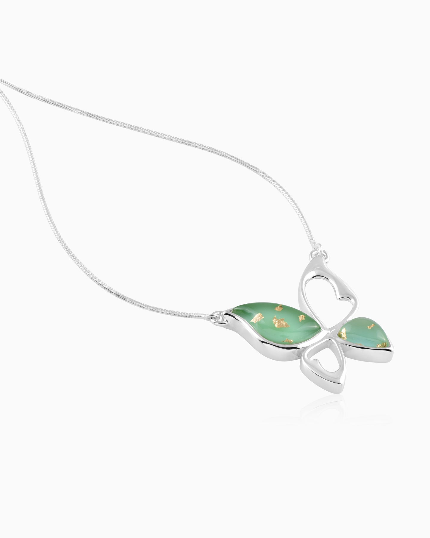 Winged Grace Necklace- Aurora wing 18"