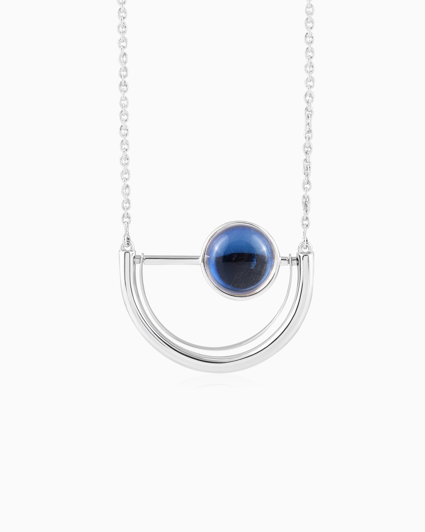 Galeleian Two Faced Moon Necklace 18"
