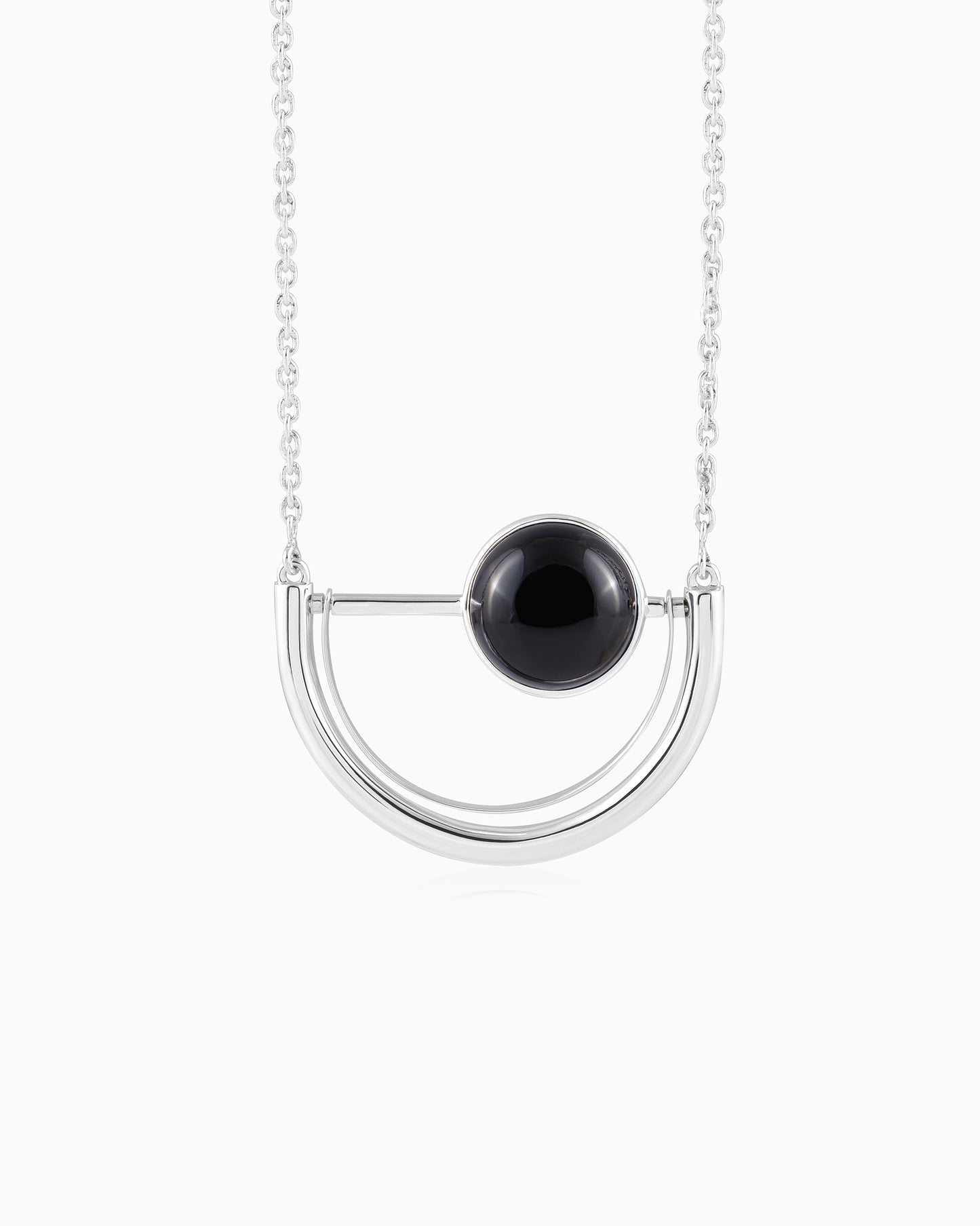 Galeleian Two Faced Moon Necklace 18"