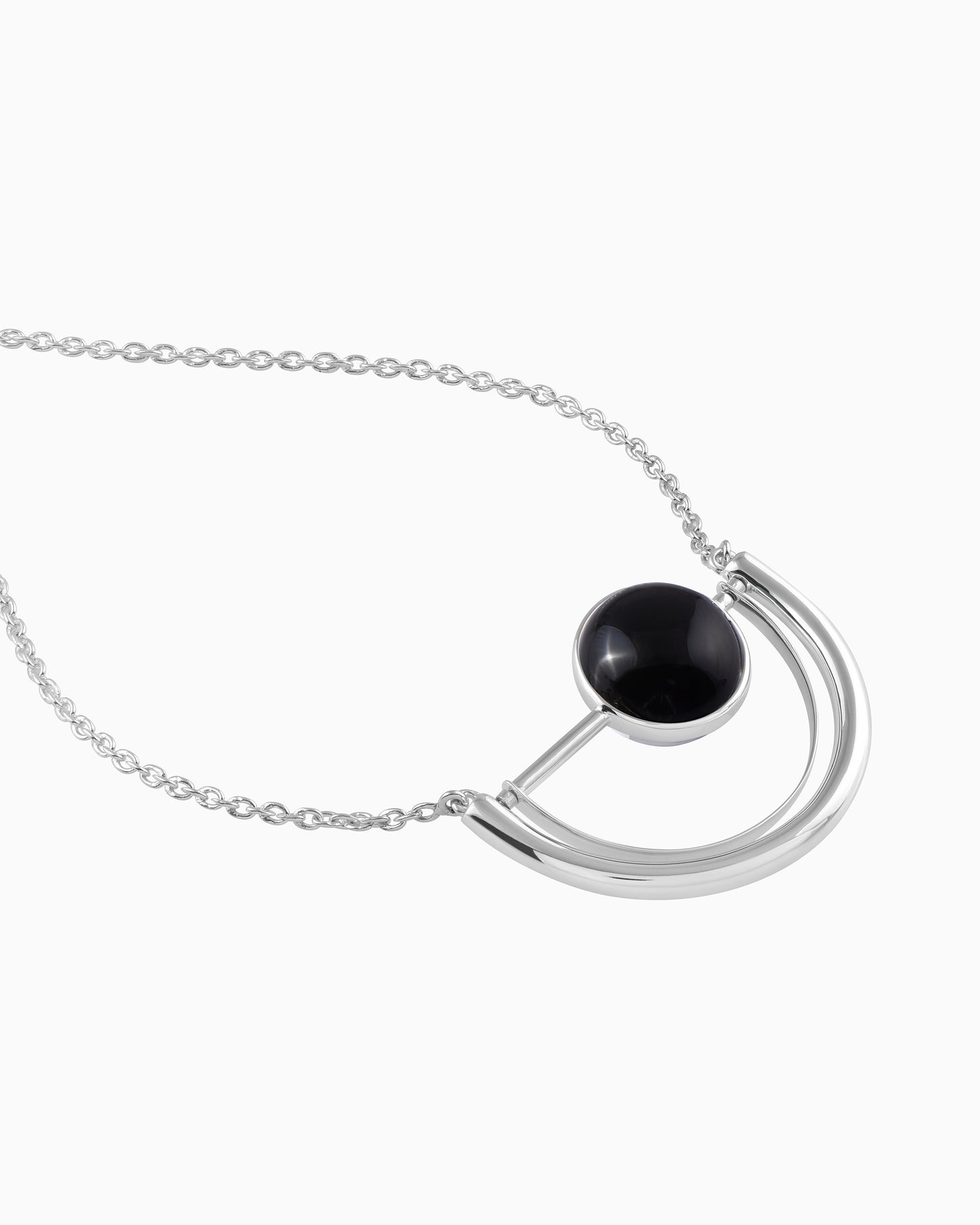 Galeleian Two Faced Moon Necklace 18"