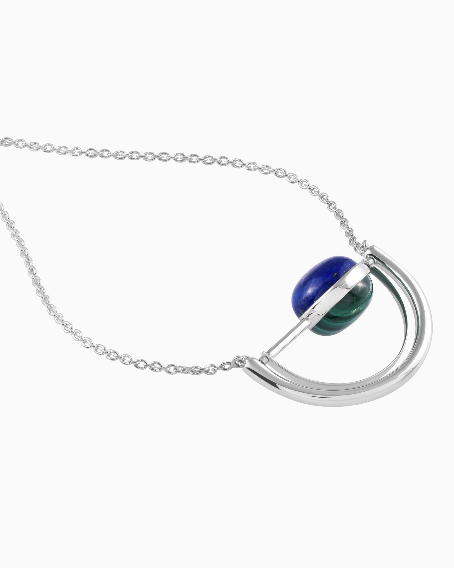 Frosted Two Faced Twilight Necklace 18"