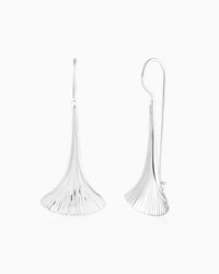 Silver Palm Leaf Earrings