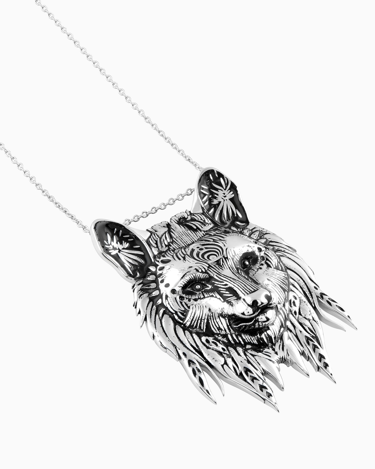 Night Wolf Wild Cry Pendant