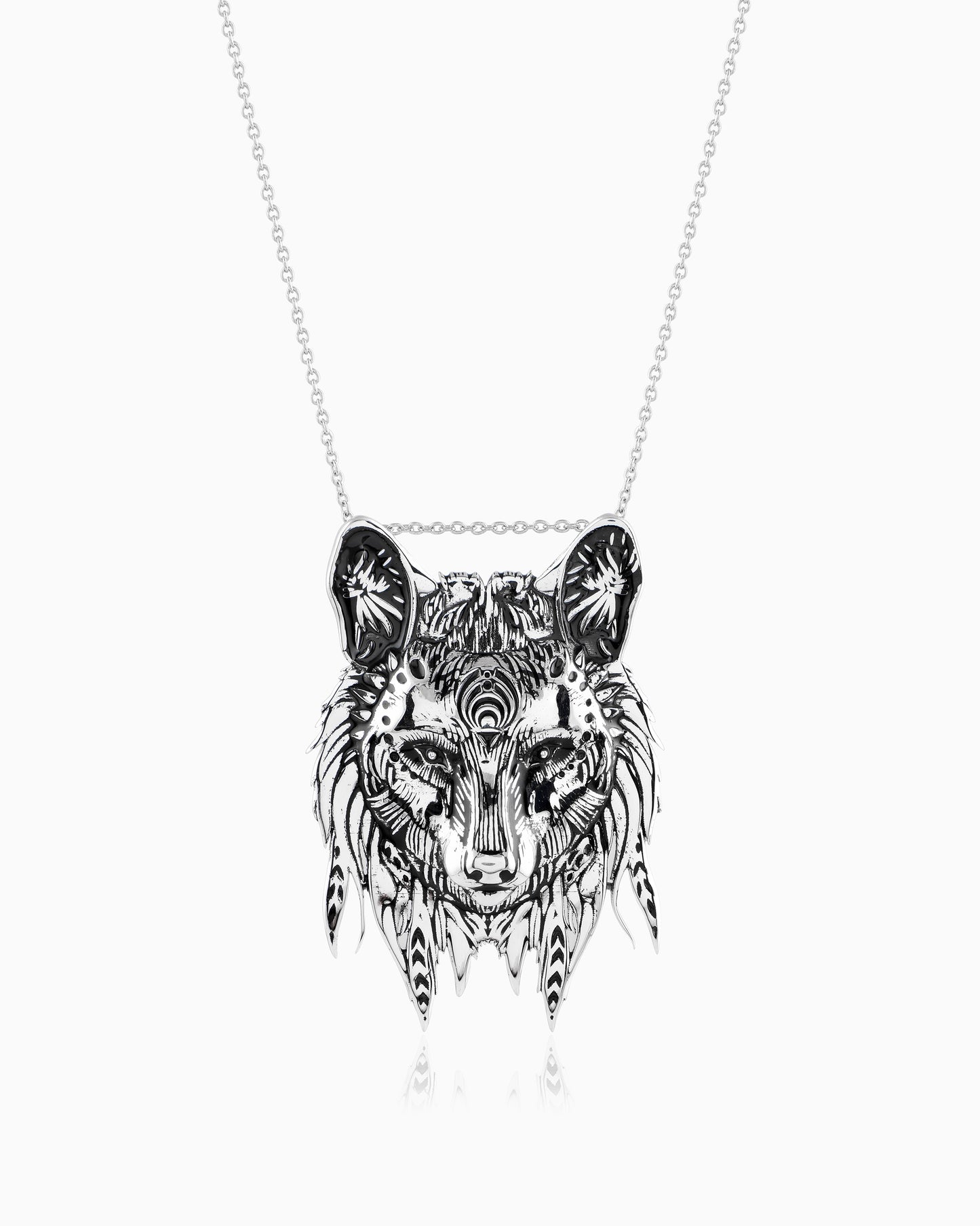 Night Wolf Wild Cry Pendant