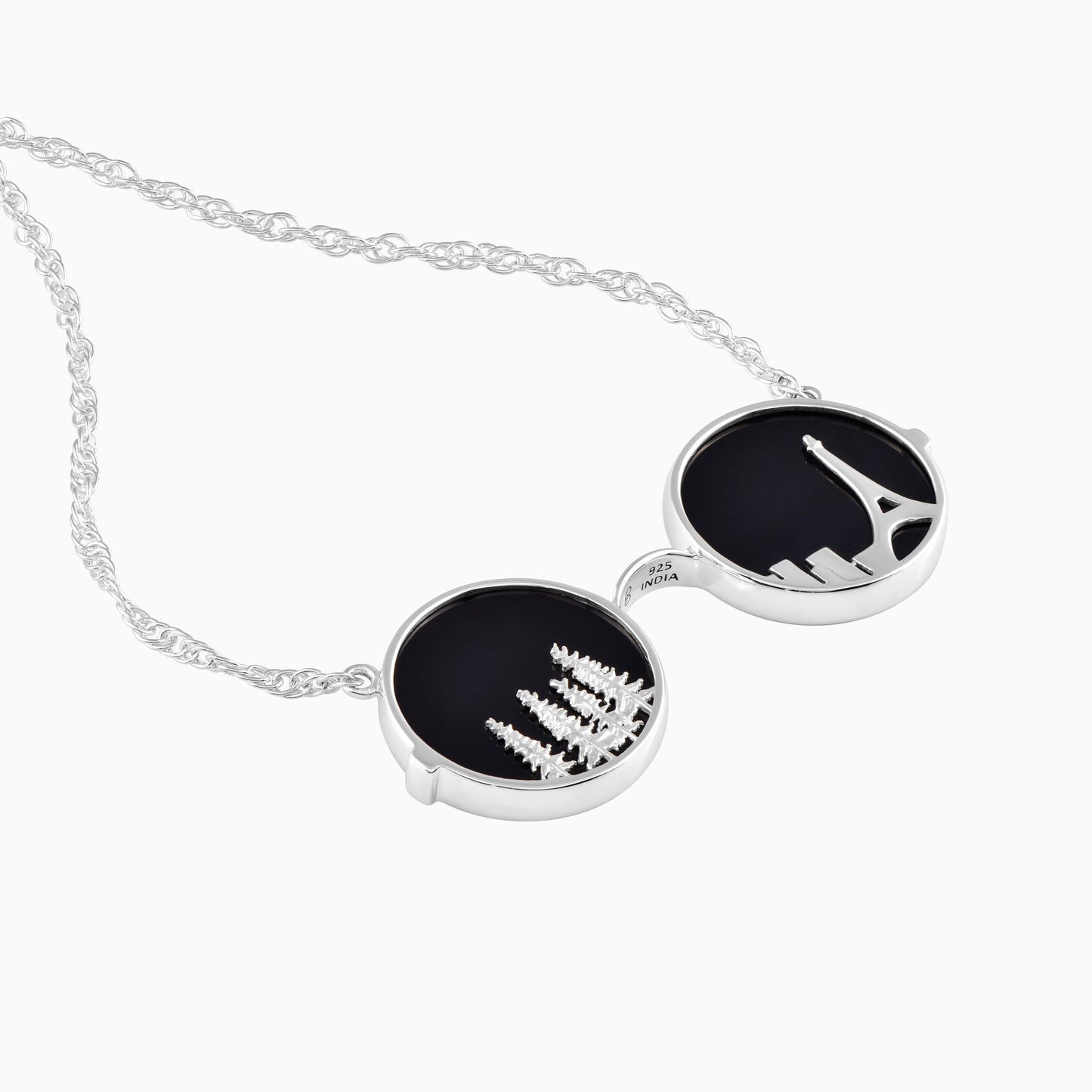 Asphalt Bloom Necklace - Dark night 18"