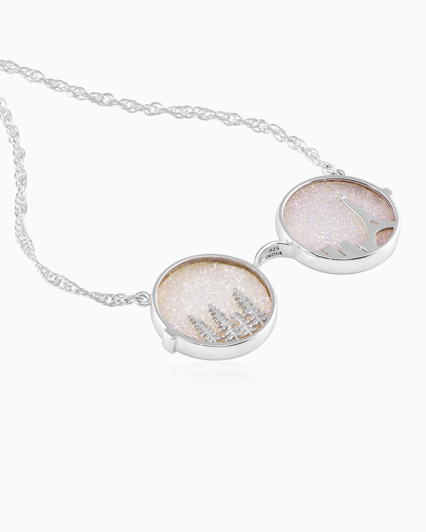 Asphalt Bloom Necklace - Pink Pearl