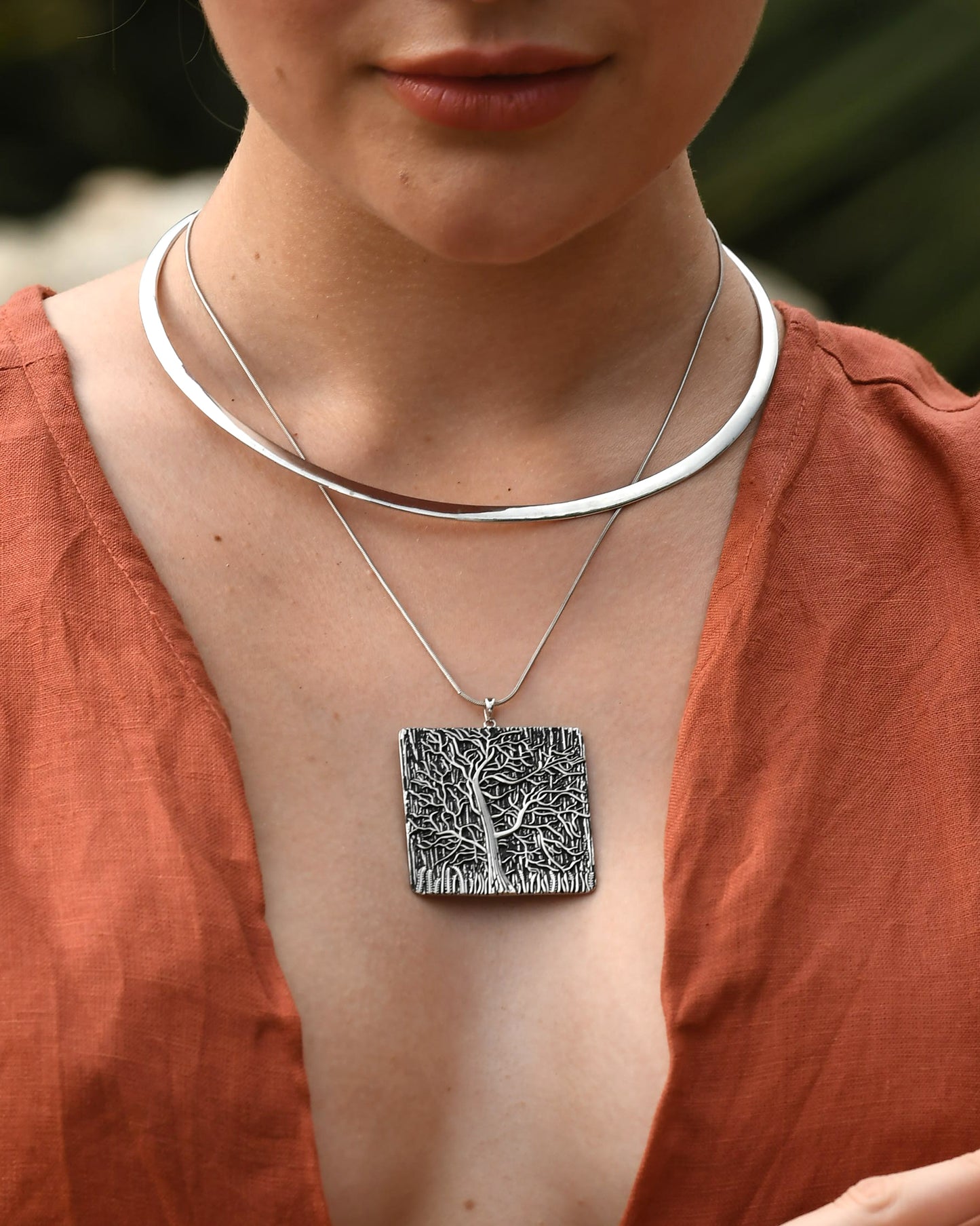 Arboreal Sculpted Pendant