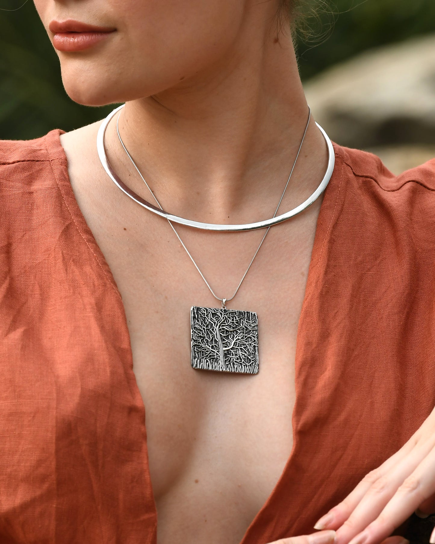Arboreal Sculpted Pendant
