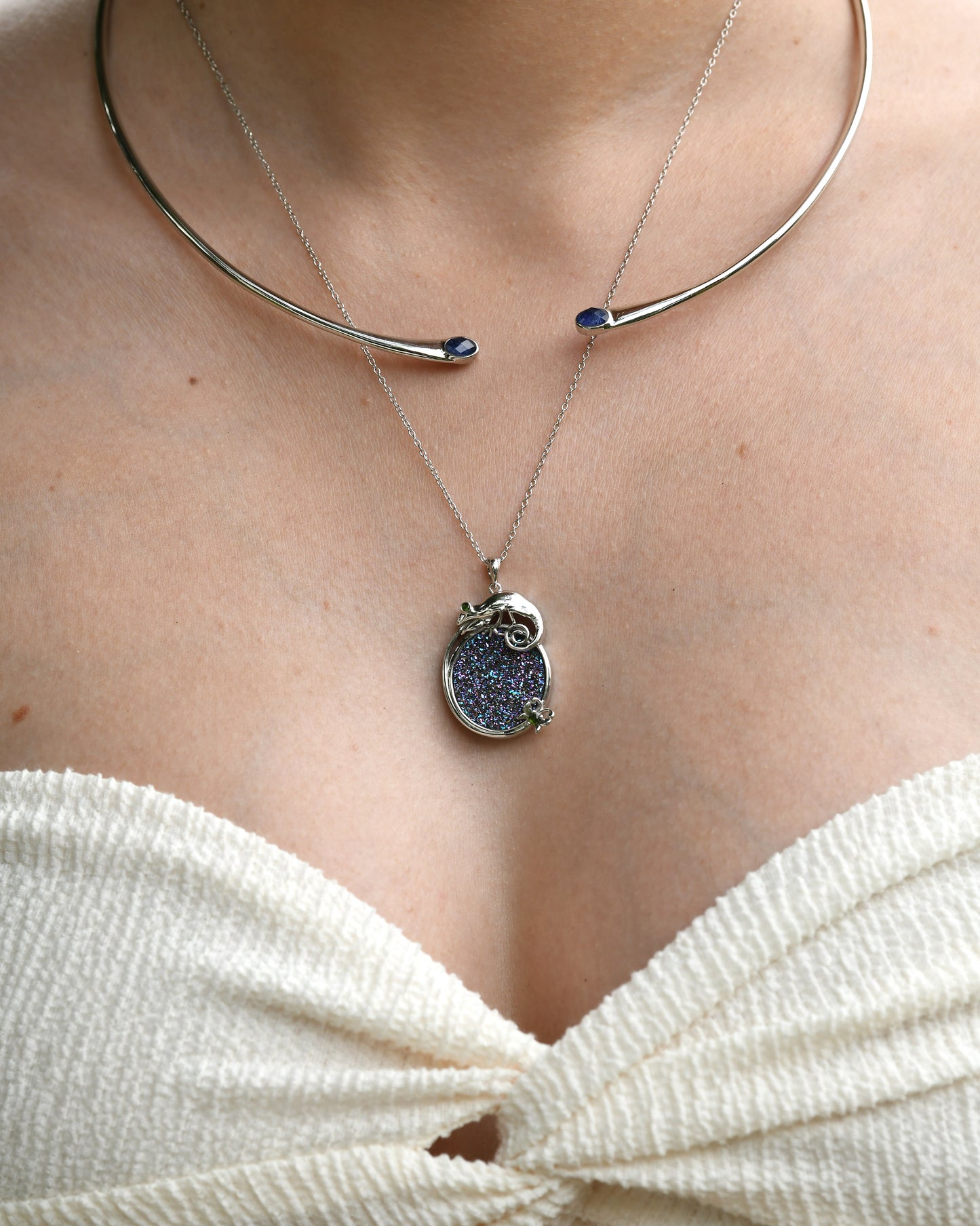 Lizard's Celestial Gaze Pendant
