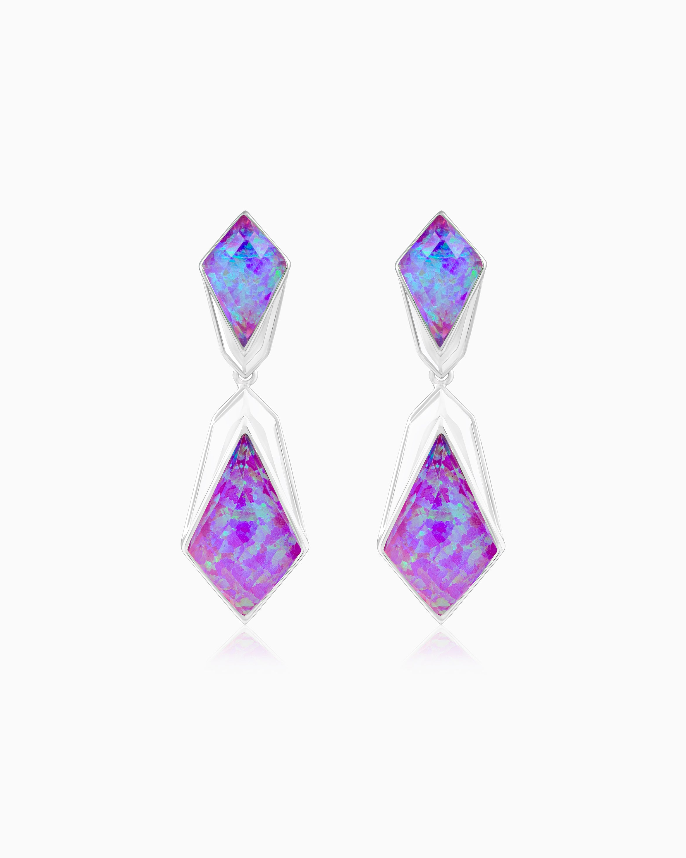Lavender Rhomb Earrings