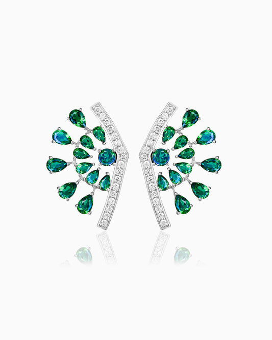Teal berry Earrings